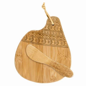 "Tonga" Serving Board with Spreader Knife, 7-1/8" x 8-1/2" cutting board,chopping board,kitchen tools