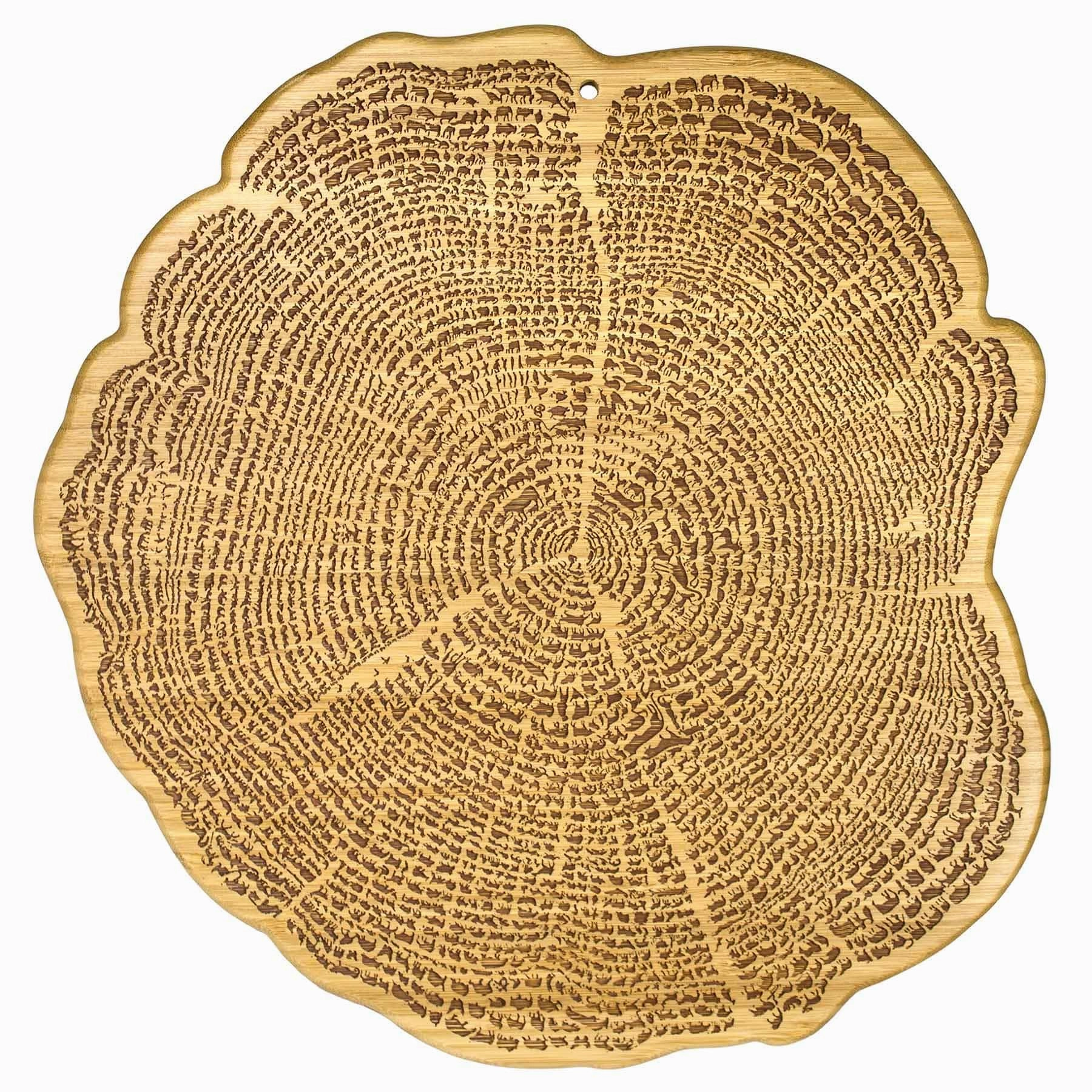 "Tree of Life" Engraved Serving Board, 13-1/2" x 13" cutting board,chopping board,kitchen tools