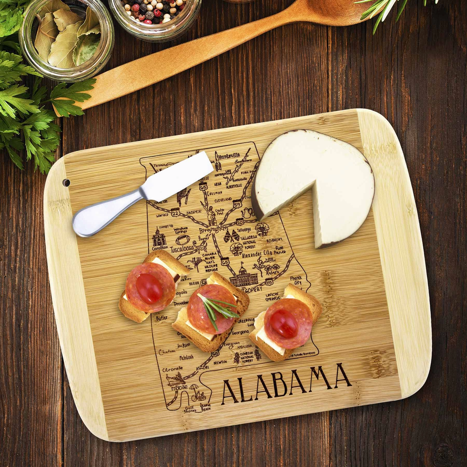 A Slice of Life Alabama Cutting Board, 11" x 8-3/4"
