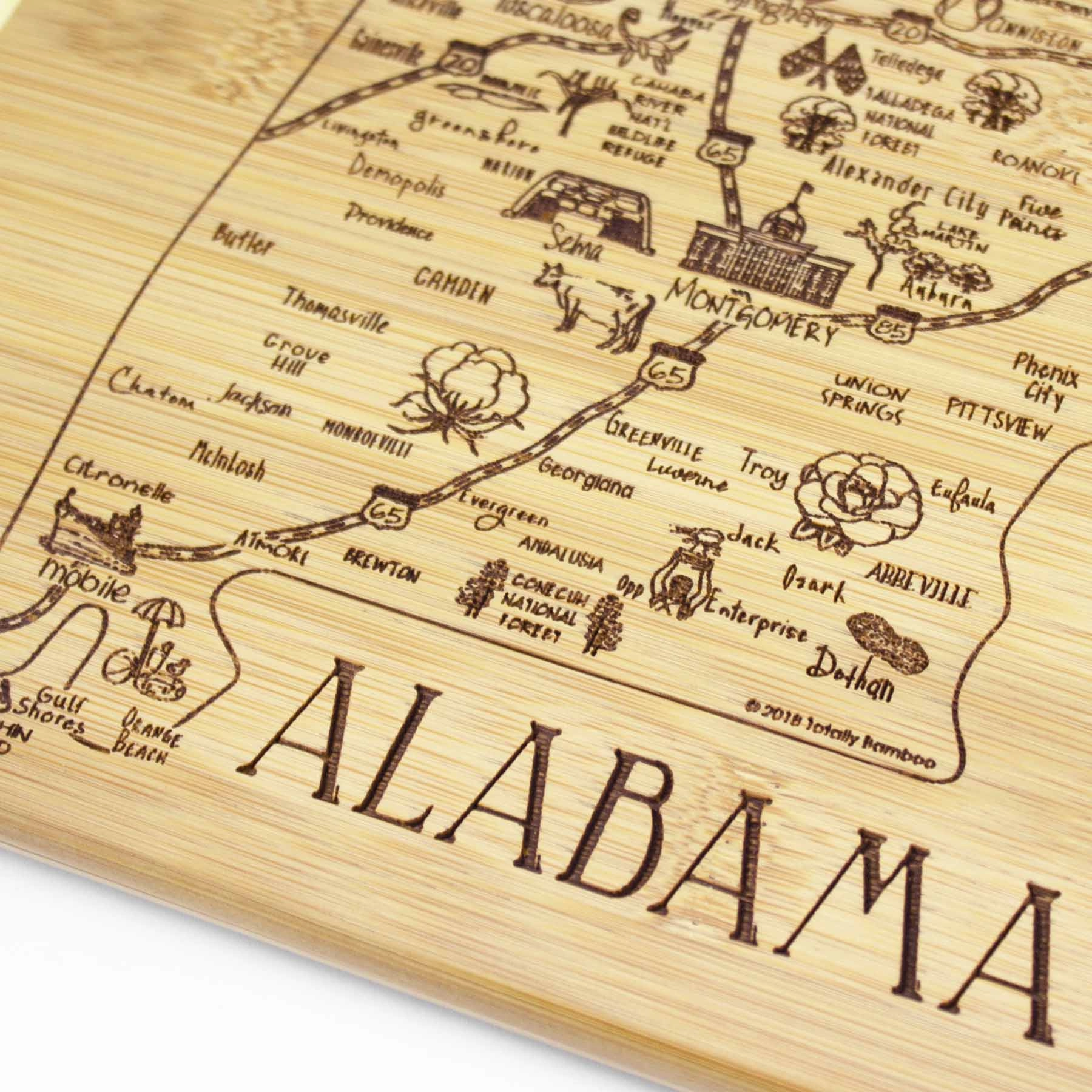 A Slice of Life Alabama Cutting Board, 11" x 8-3/4"