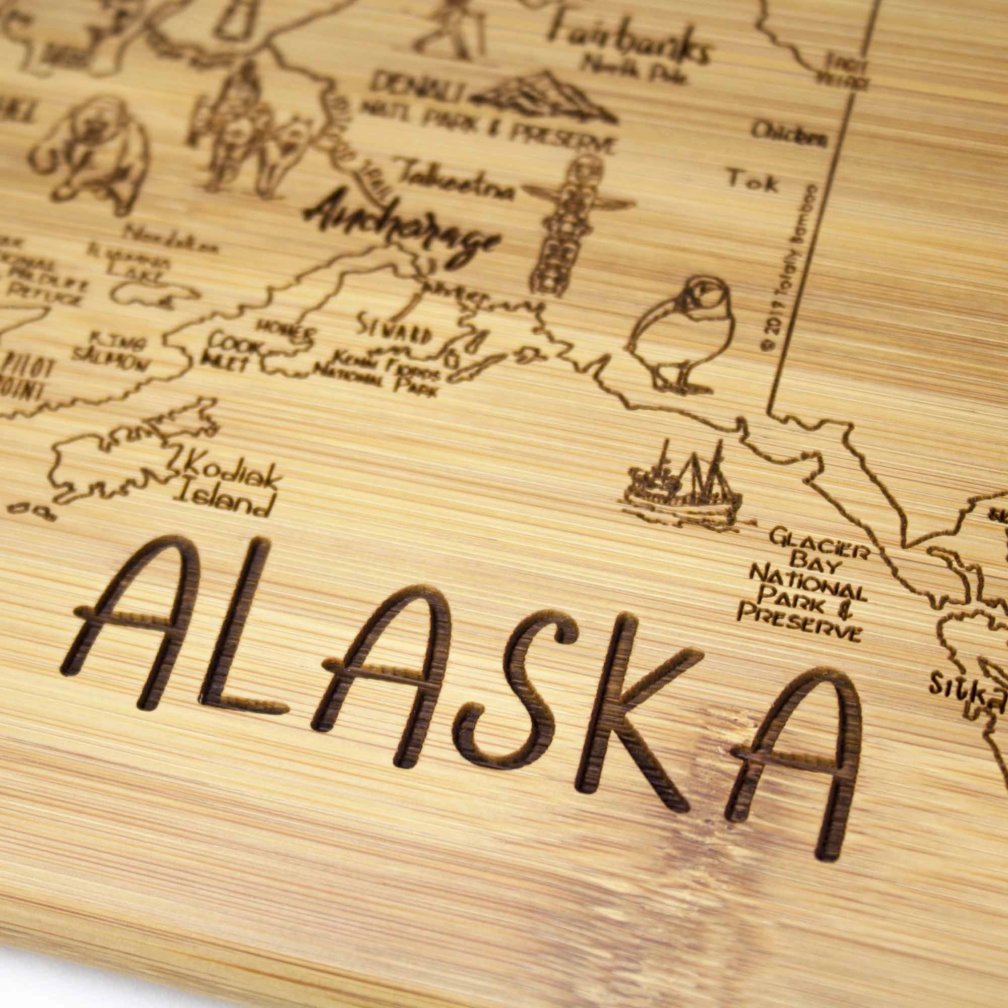 A Slice of Life Alaska Cutting Board, 11" x 8-3/4"