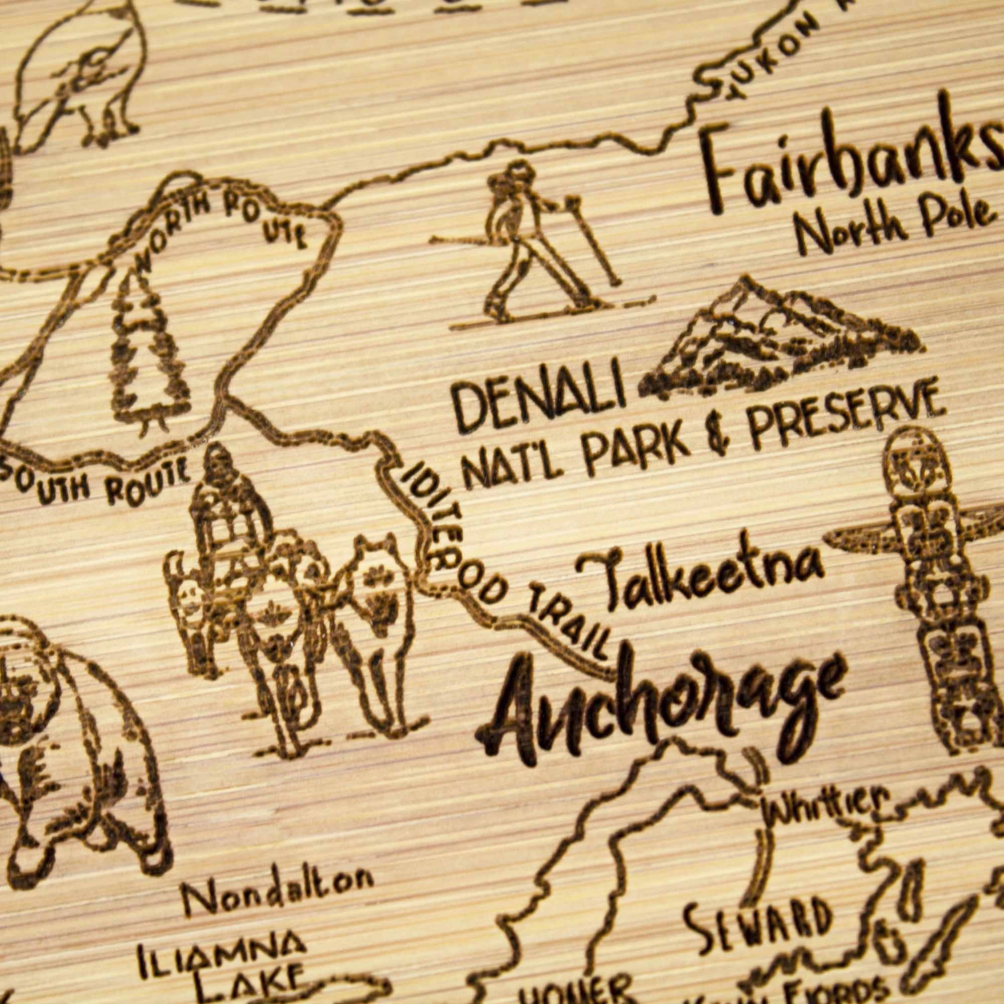 A Slice of Life Alaska Cutting Board, 11" x 8-3/4"