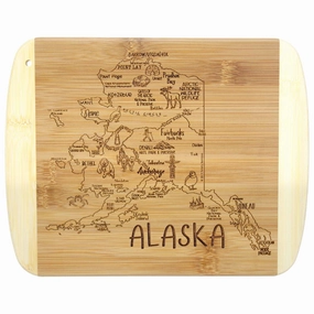 A Slice of Life Alaska Cutting Board, 11" x 8-3/4" cutting board,chopping board,kitchen tools