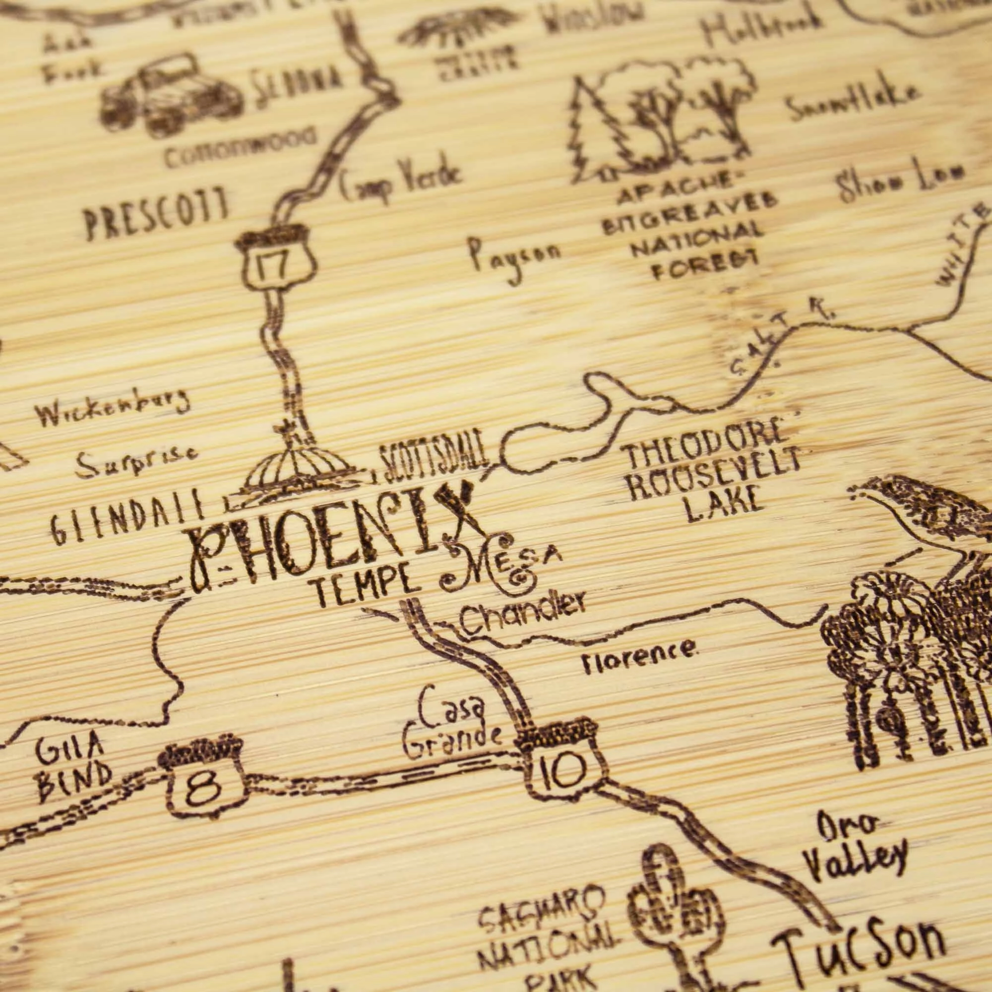 A Slice of Life Arizona Cutting Board, 11" x 8-3/4"
