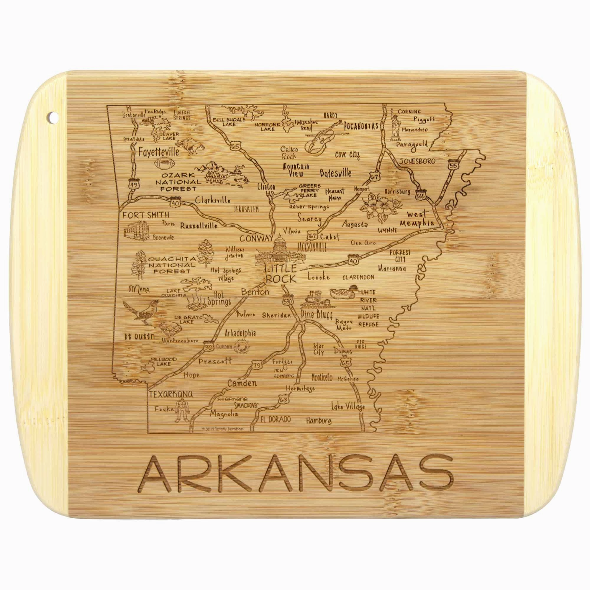 A Slice of Life Arkansas Cutting Board, 11" x 8-3/4" cutting board,chopping board,kitchen tools