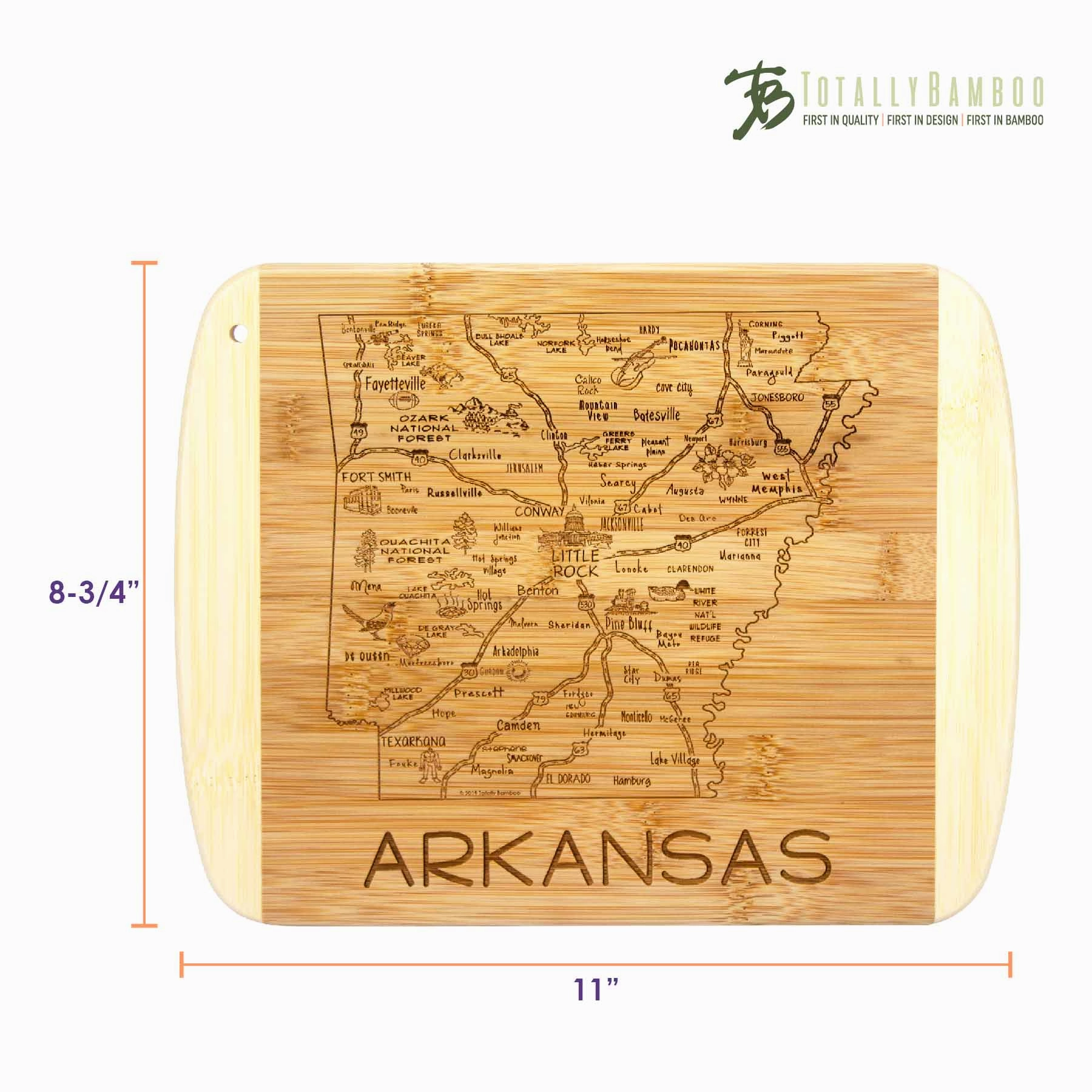 A Slice of Life Arkansas Cutting Board, 11" x 8-3/4"