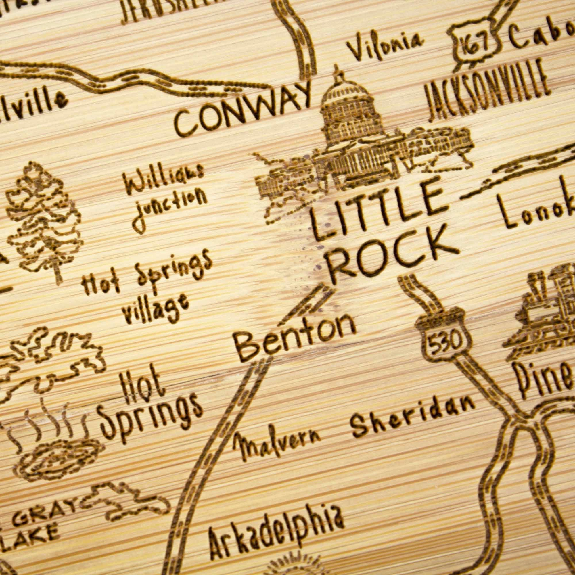 A Slice of Life Arkansas Cutting Board, 11" x 8-3/4"