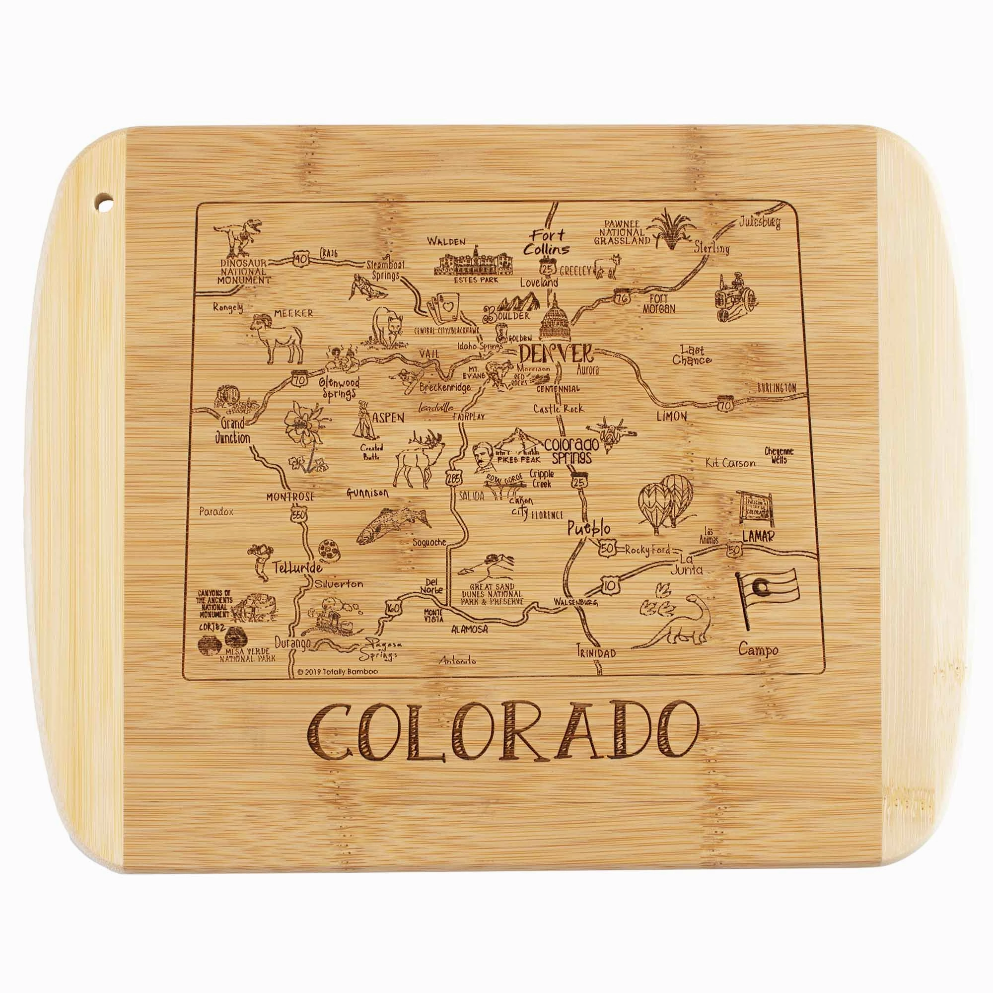 A Slice of Life Colorado Cutting Board, 11" x 8-3/4" cutting board,chopping board,kitchen tools