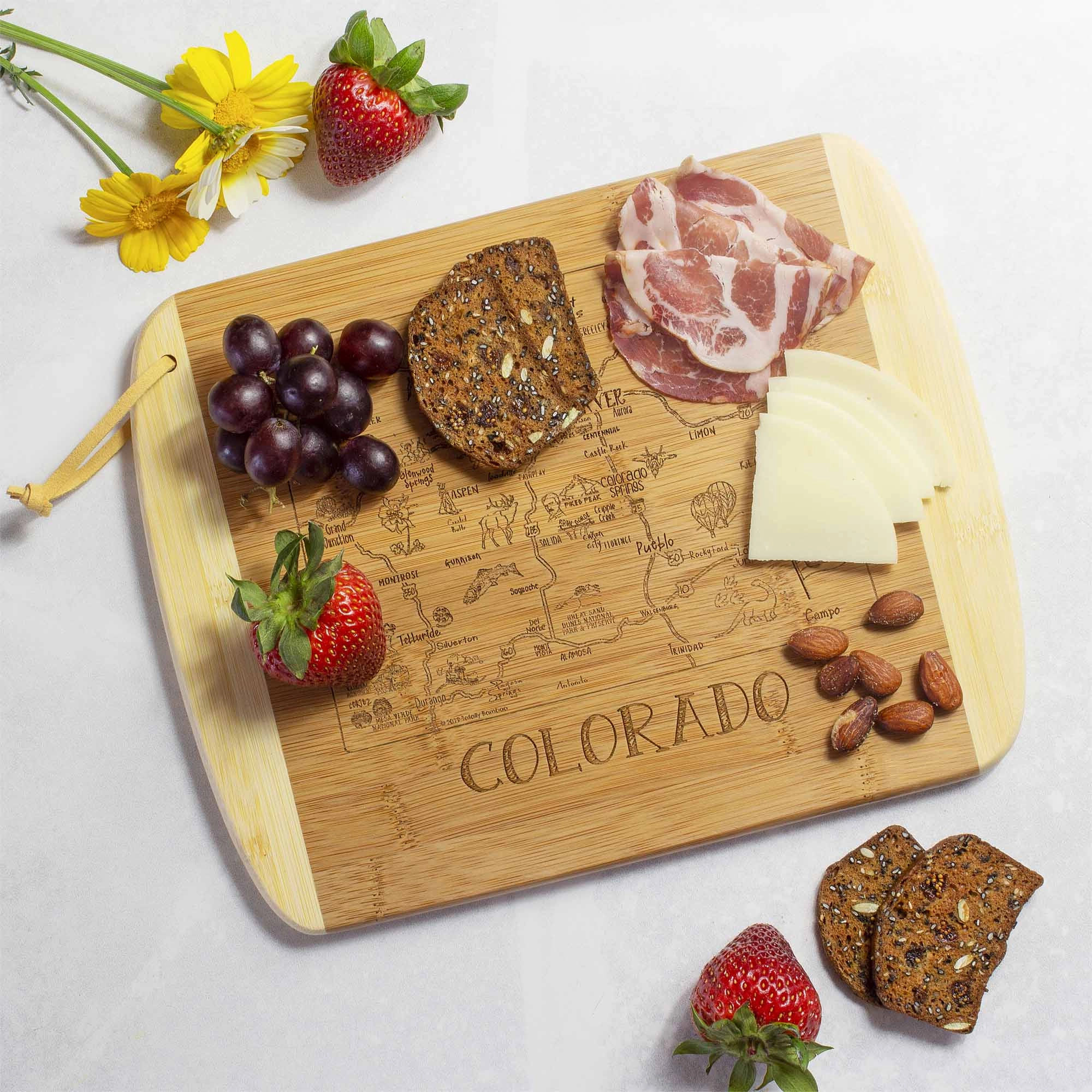 A Slice of Life Colorado Cutting Board, 11" x 8-3/4"