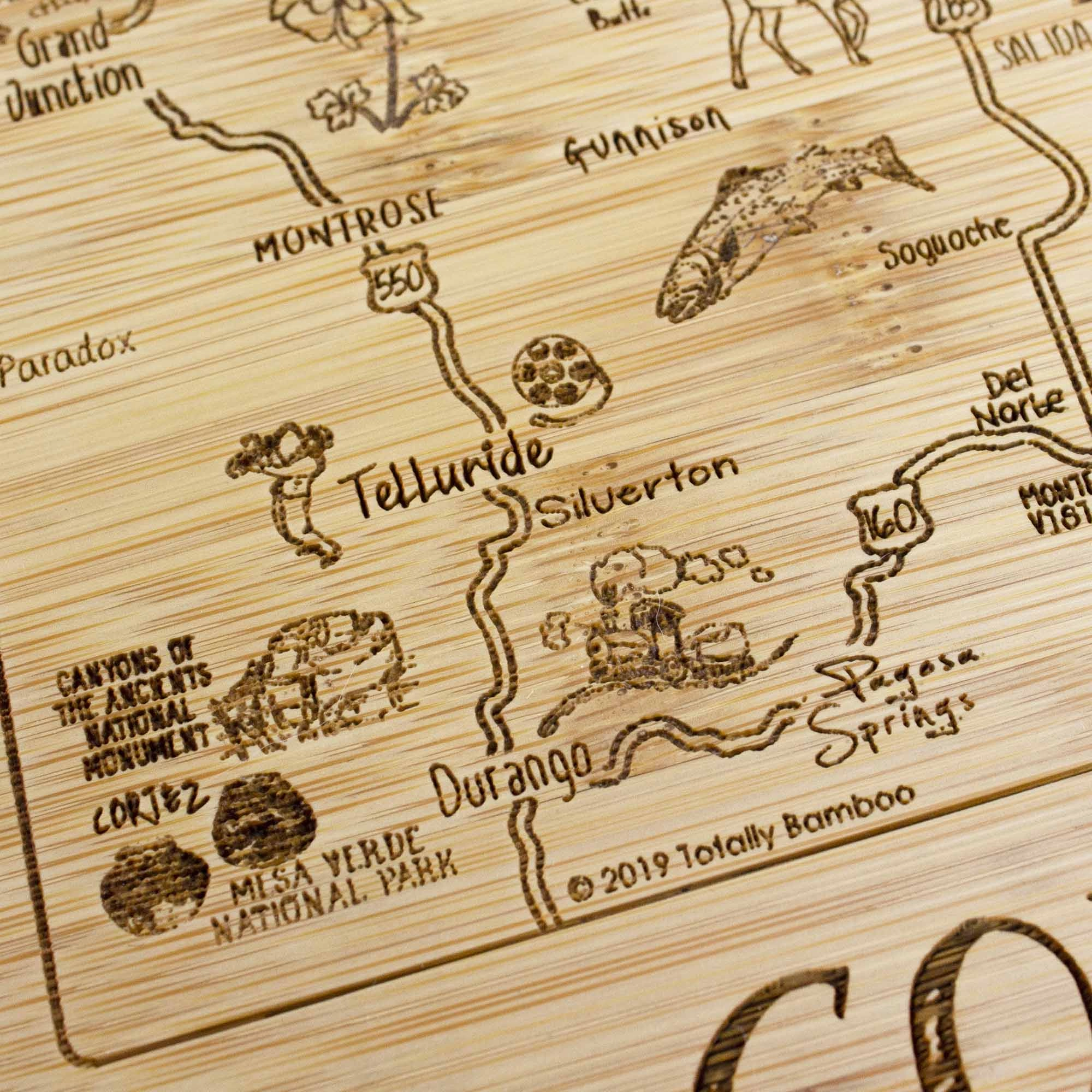 A Slice of Life Colorado Cutting Board, 11" x 8-3/4"