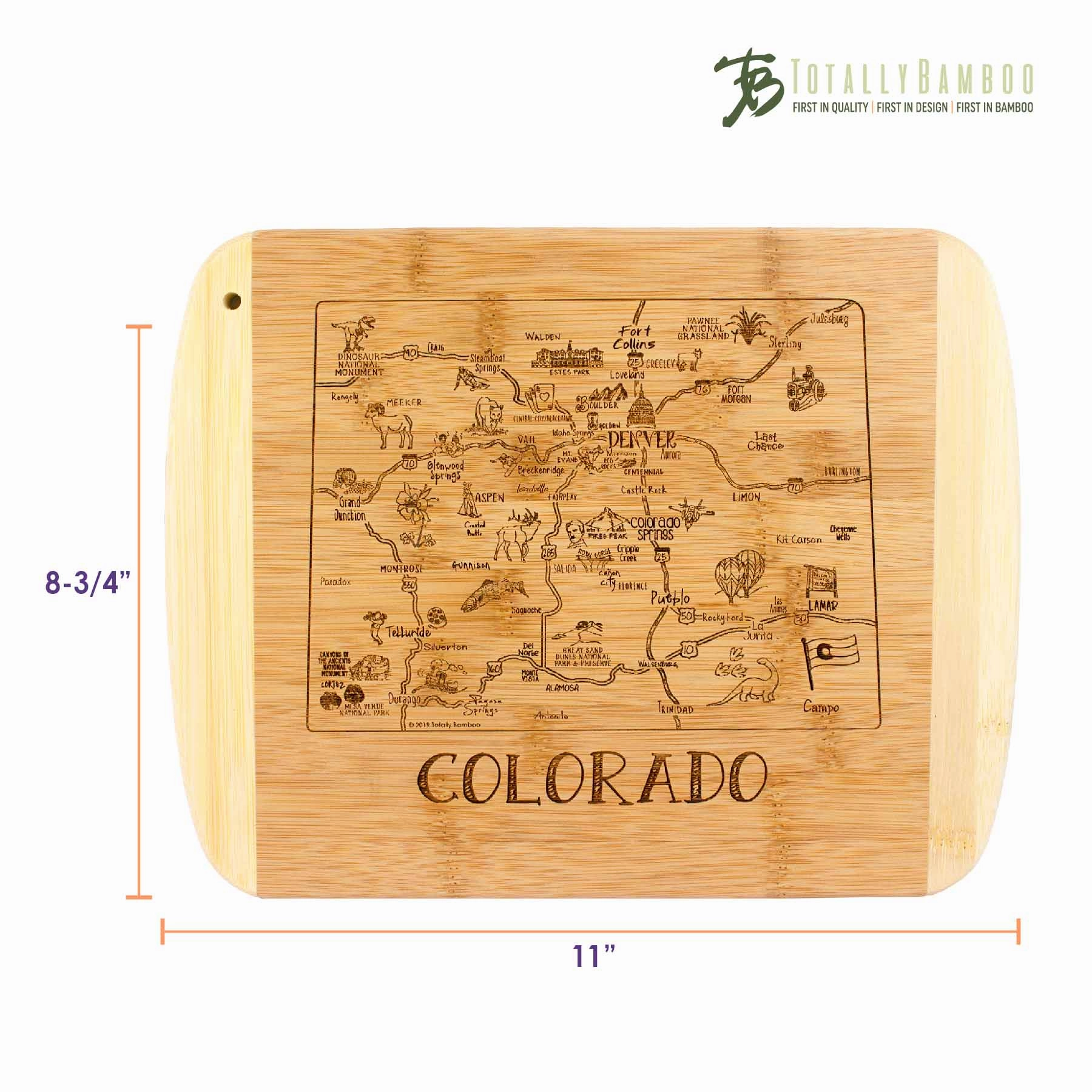 A Slice of Life Colorado Cutting Board, 11" x 8-3/4"