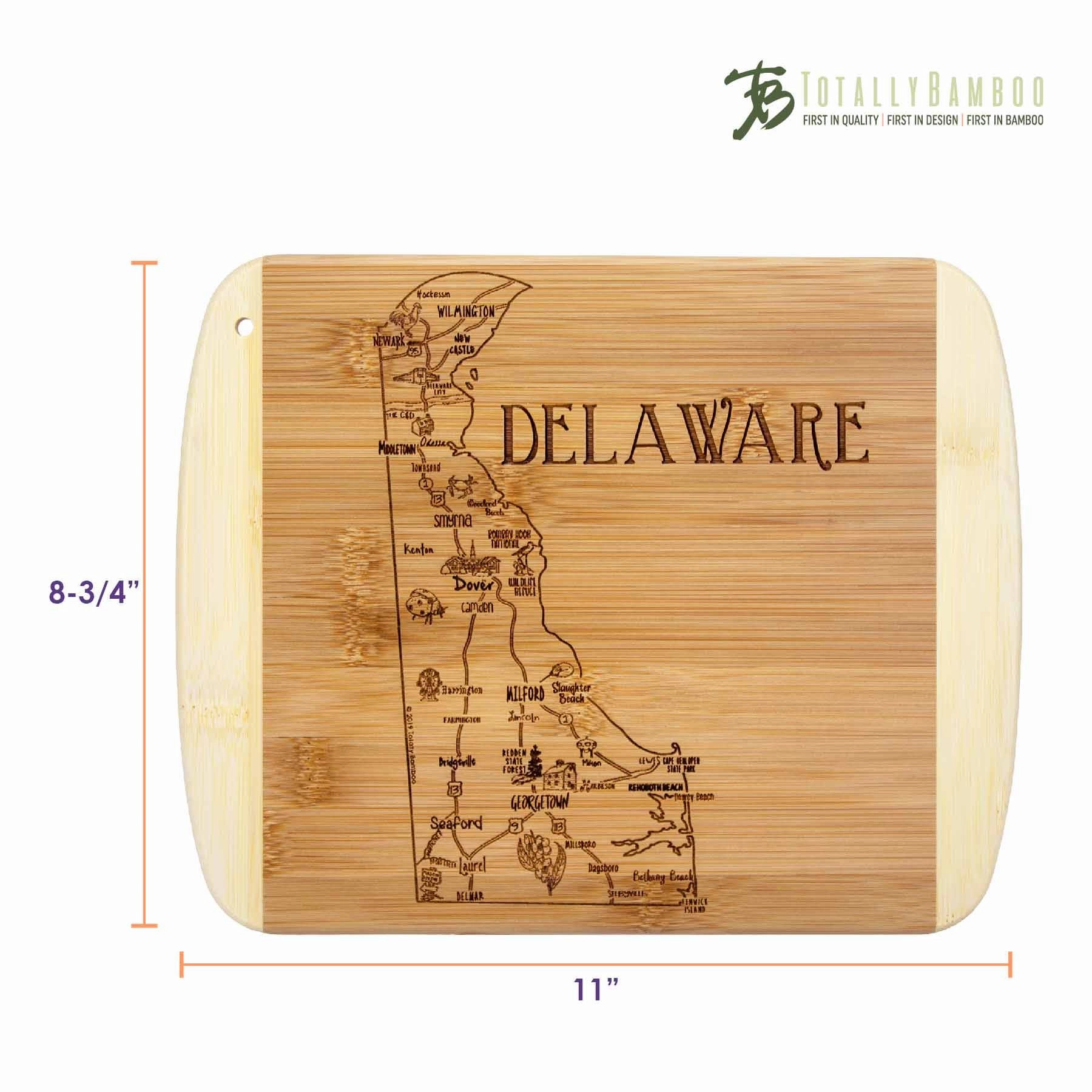 A Slice of Life Delaware Cutting Board, 11" x 8-3/4"