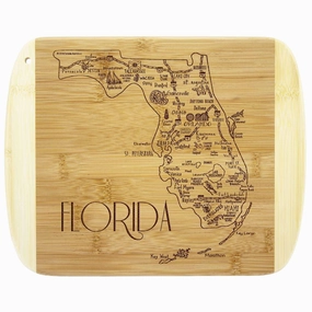 A Slice of Life Florida Cutting Board, 11" x 8-3/4" cutting board,chopping board,kitchen tools