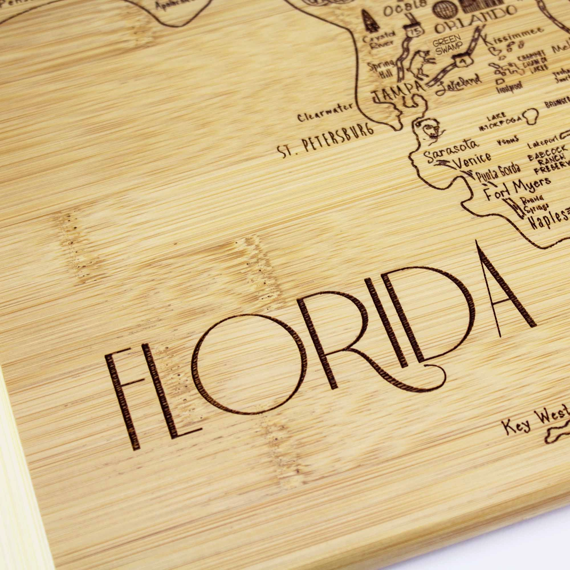 A Slice of Life Florida Cutting Board, 11" x 8-3/4"