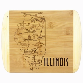 A Slice of Life Illinois Cutting Board, 11" x 8-3/4" cutting board,chopping board,kitchen tools