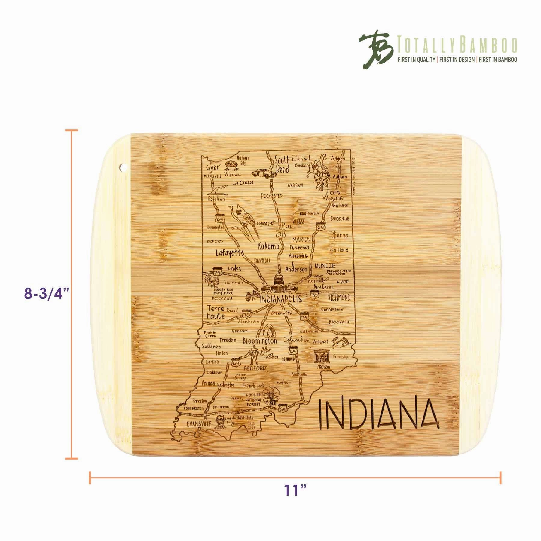 A Slice of Life Indiana Cutting Board, 11" x 8-3/4"