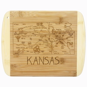 A Slice of Life Kansas Cutting Board, 11" x 8-3/4" cutting board,chopping board,kitchen tools