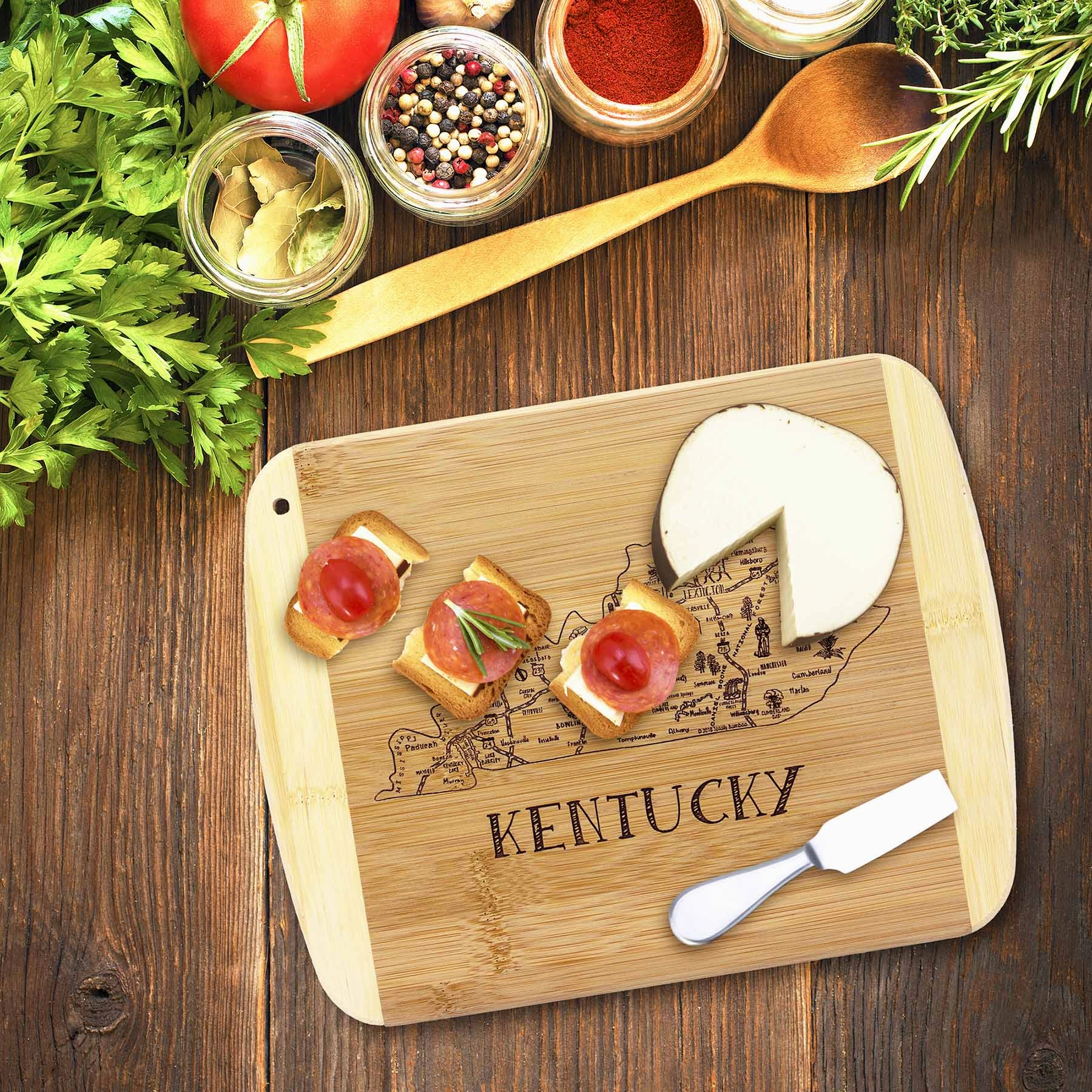 A Slice of Life Kentucky Cutting Board, 11" x 8-3/4"