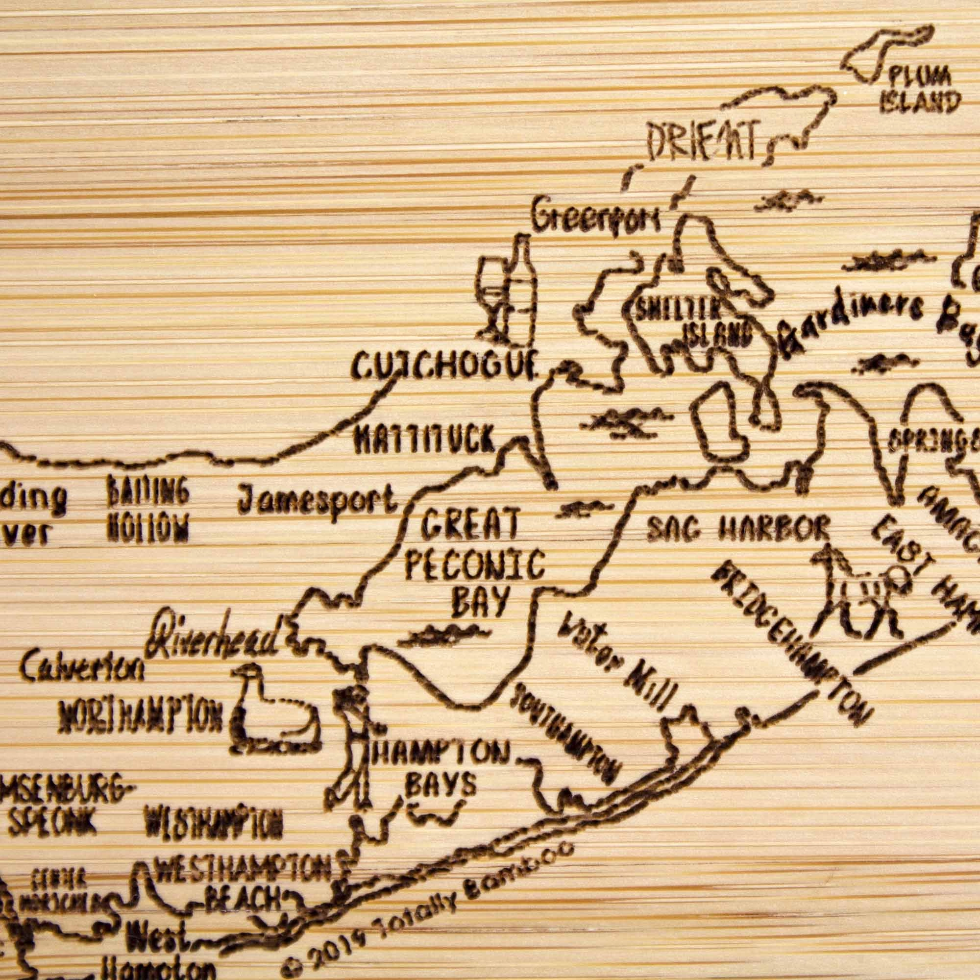 A Slice of Life Long Island Cutting Board, 11" x 8-3/4"