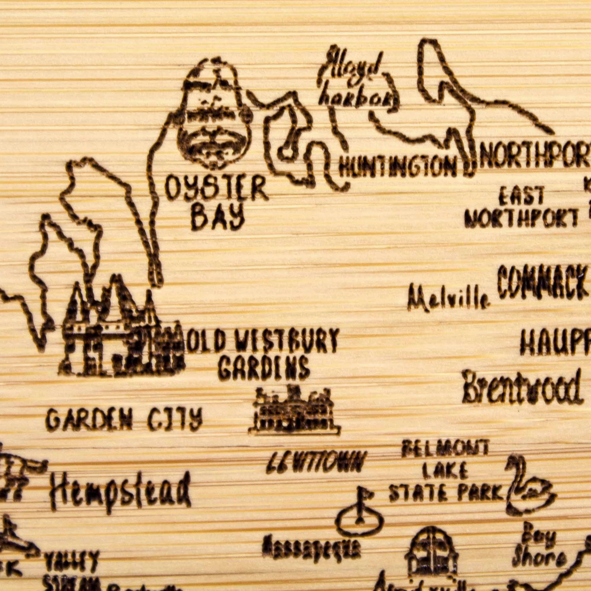 A Slice of Life Long Island Cutting Board, 11" x 8-3/4"