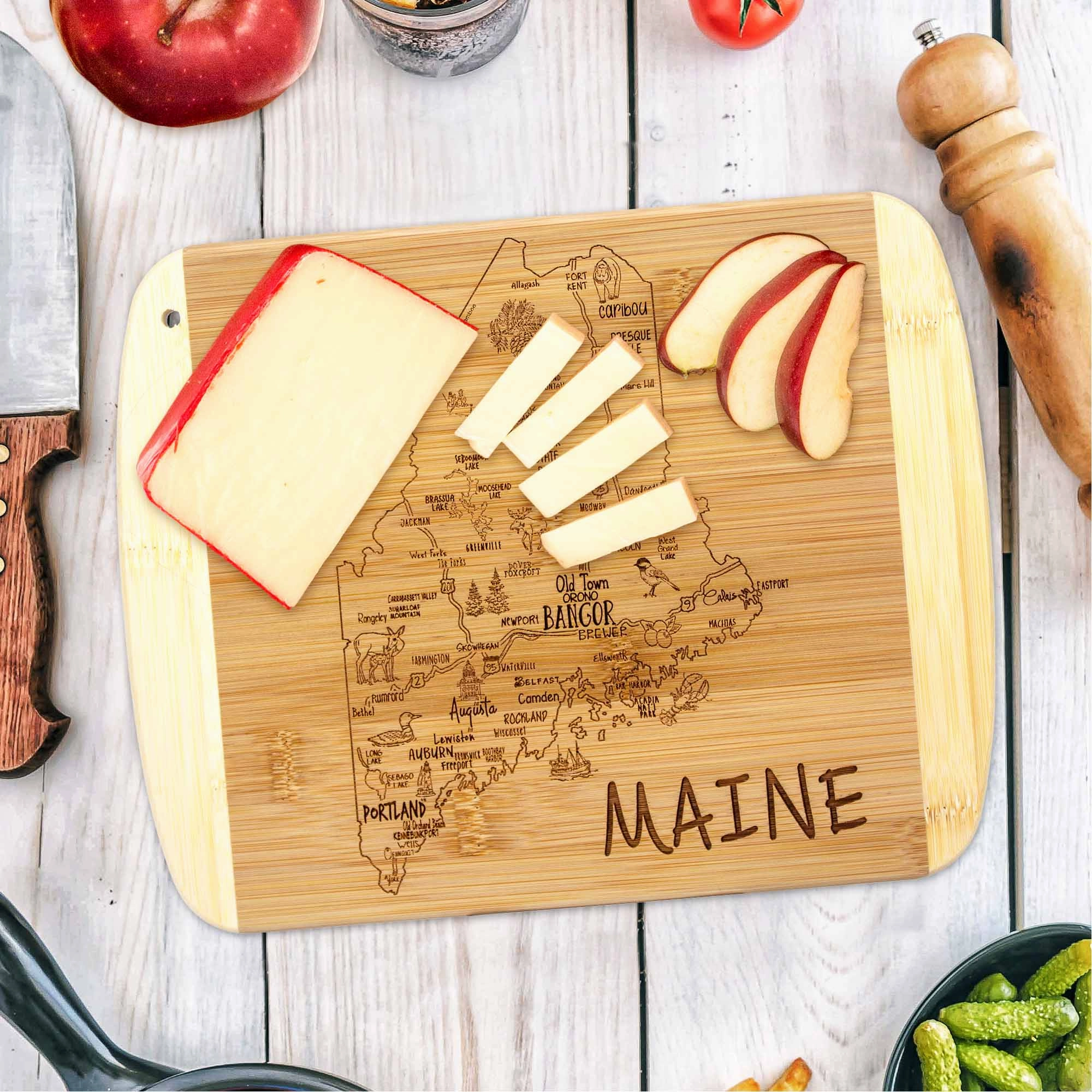 A Slice of Life Maine Cutting Board, 11" x 8-3/4"
