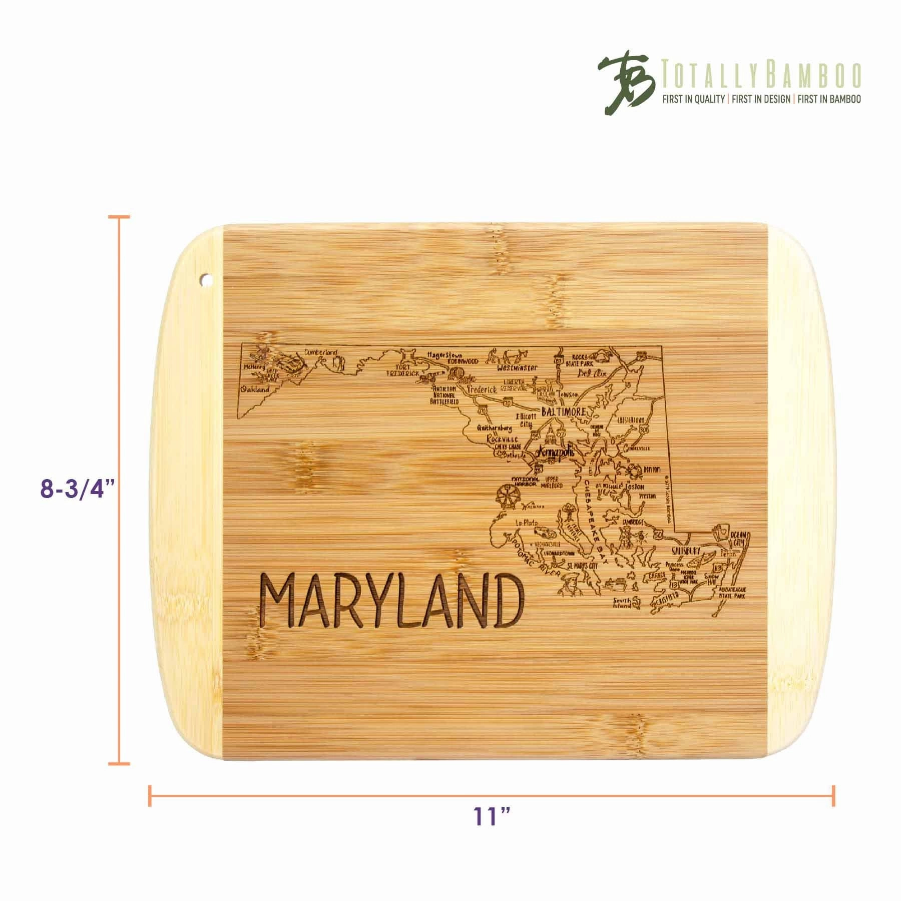 A Slice of Life Maryland Cutting Board, 11" x 8-3/4"