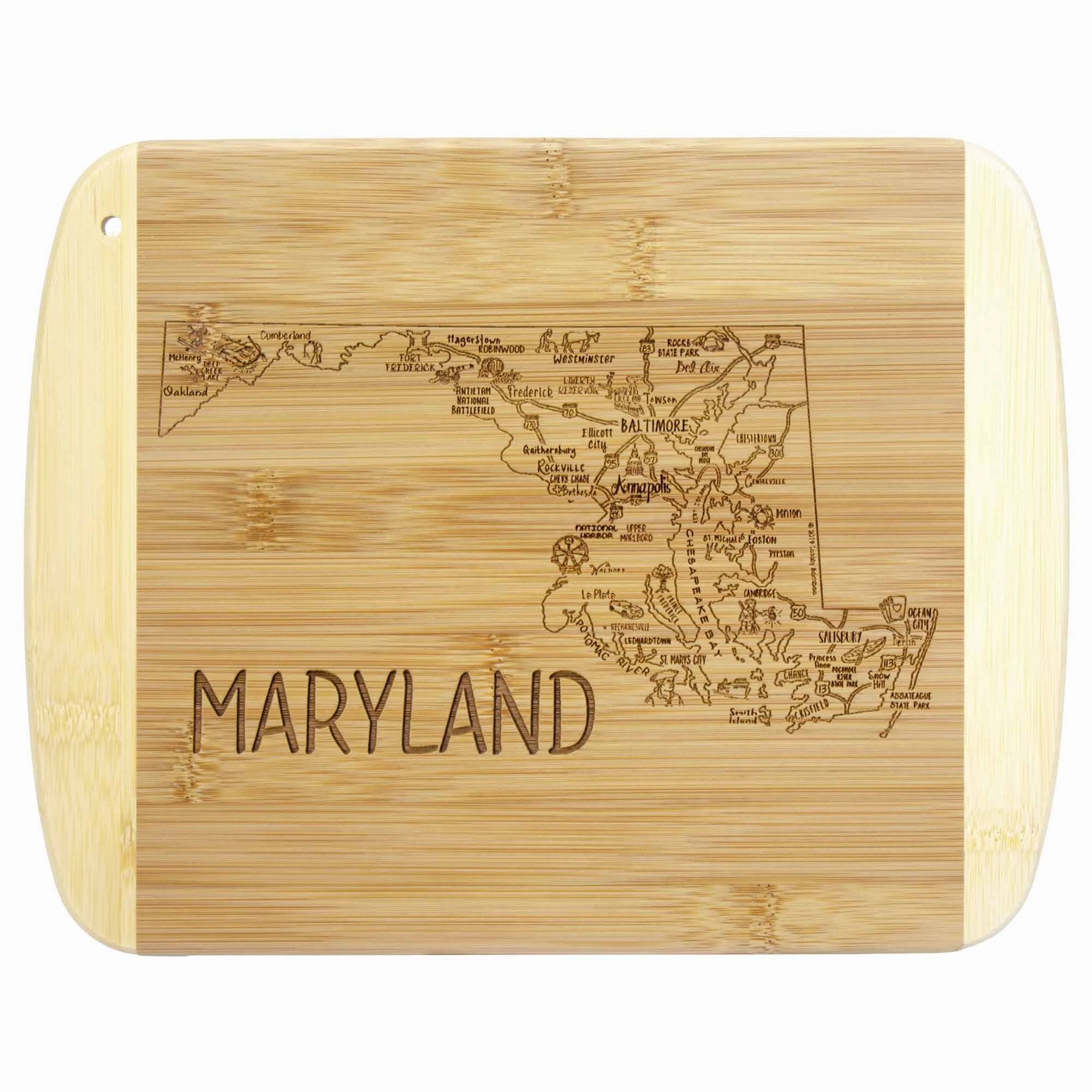 A Slice of Life Maryland Cutting Board, 11" x 8-3/4" cutting board,chopping board,kitchen tools