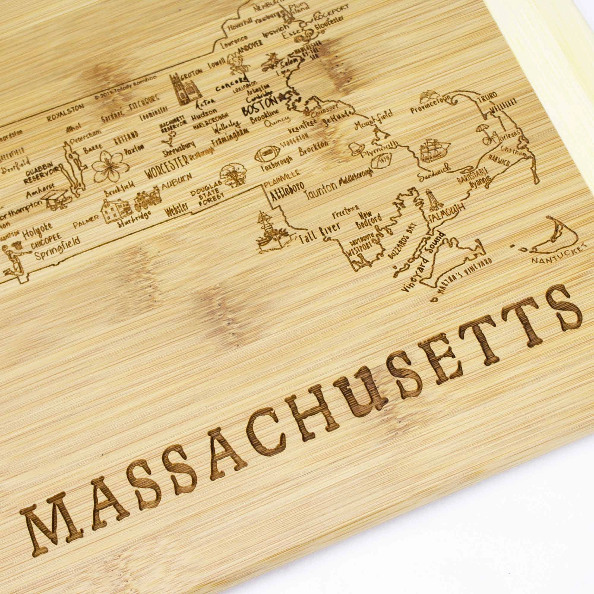 A Slice of Life Massachusetts Cutting Board, 11" x 8-3/4"
