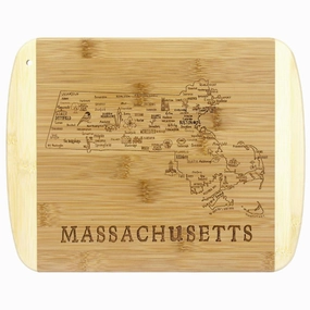 A Slice of Life Massachusetts Cutting Board, 11" x 8-3/4" cutting board,chopping board,kitchen tools