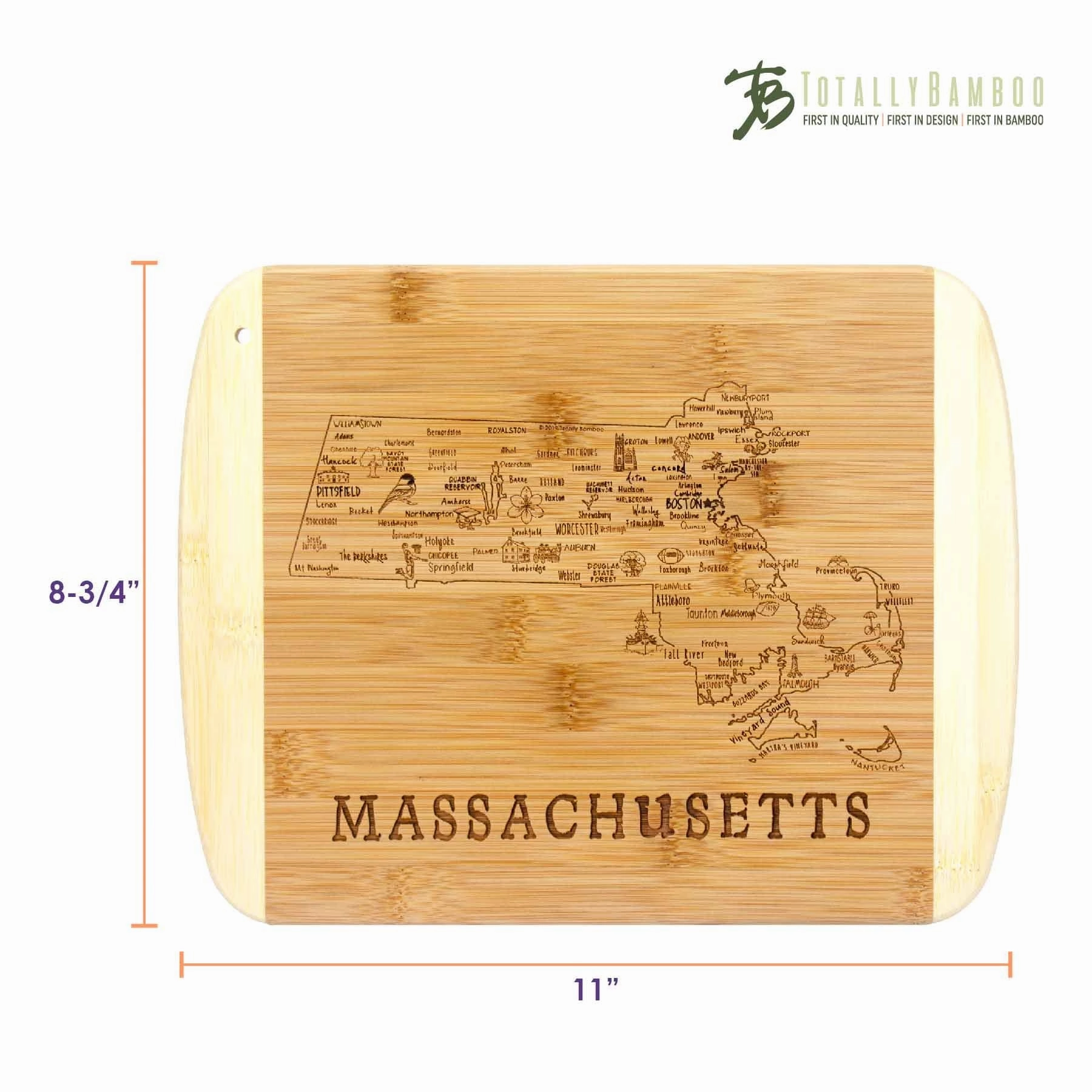 A Slice of Life Massachusetts Cutting Board, 11" x 8-3/4"