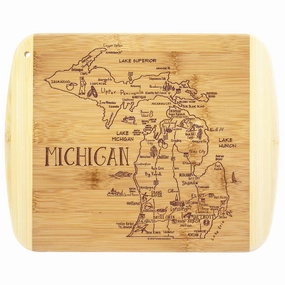 A Slice of Life Michigan Cutting Board, 11" x 8-3/4" cutting board,chopping board,kitchen tools