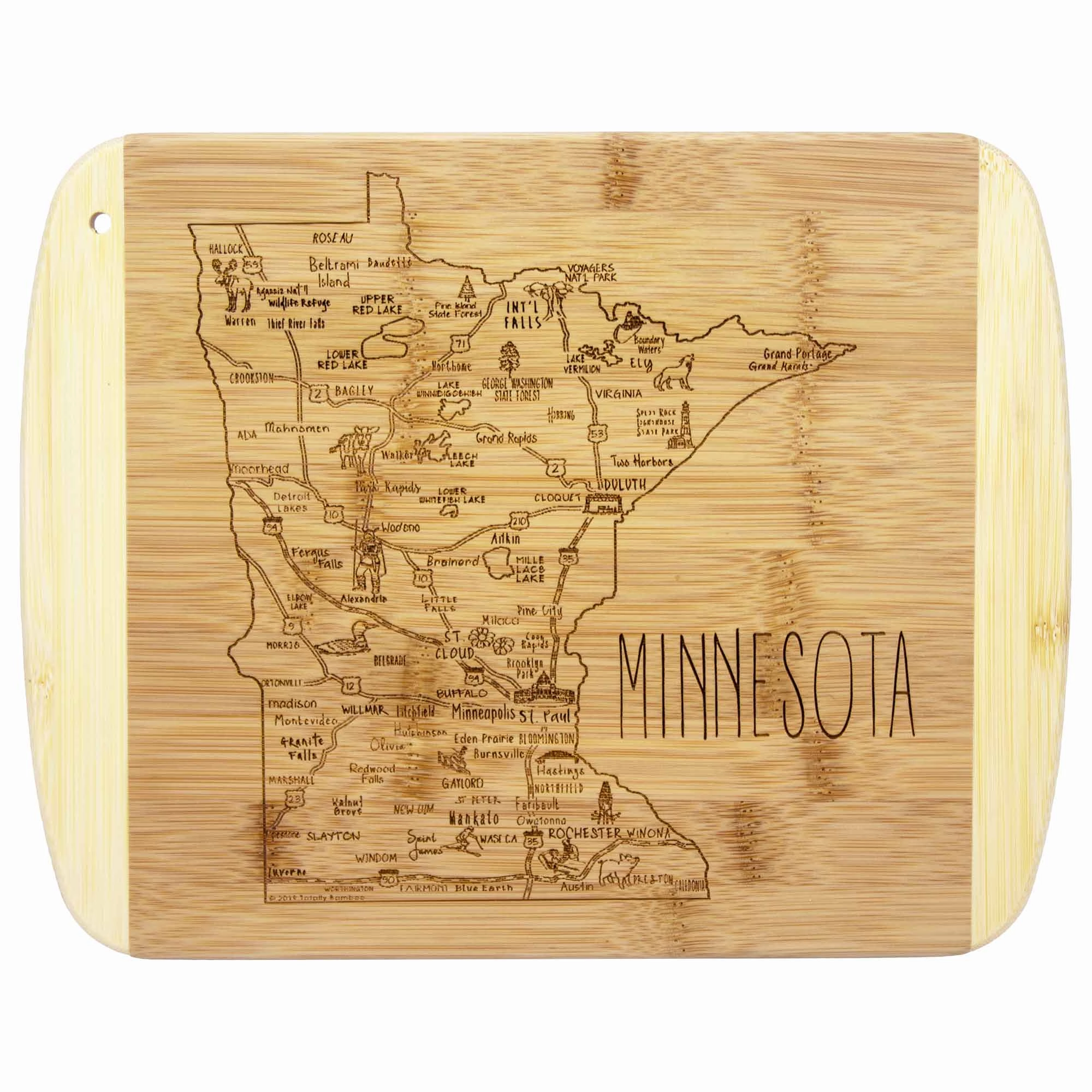 A Slice of Life Minnesota Cutting Board, 11" x 8-3/4" cutting board,chopping board,kitchen tools