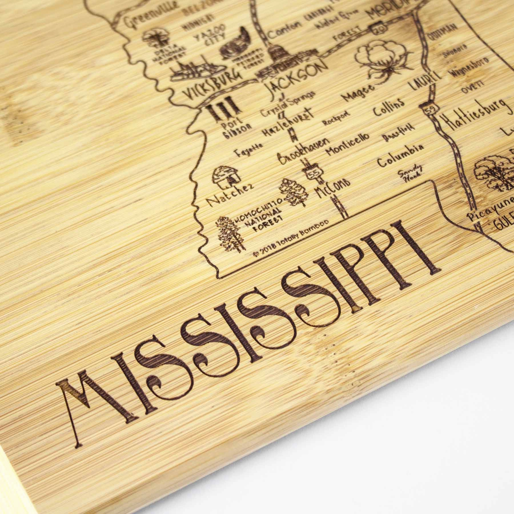 A Slice of Life Mississippi Cutting Board, 11" x 8-3/4"