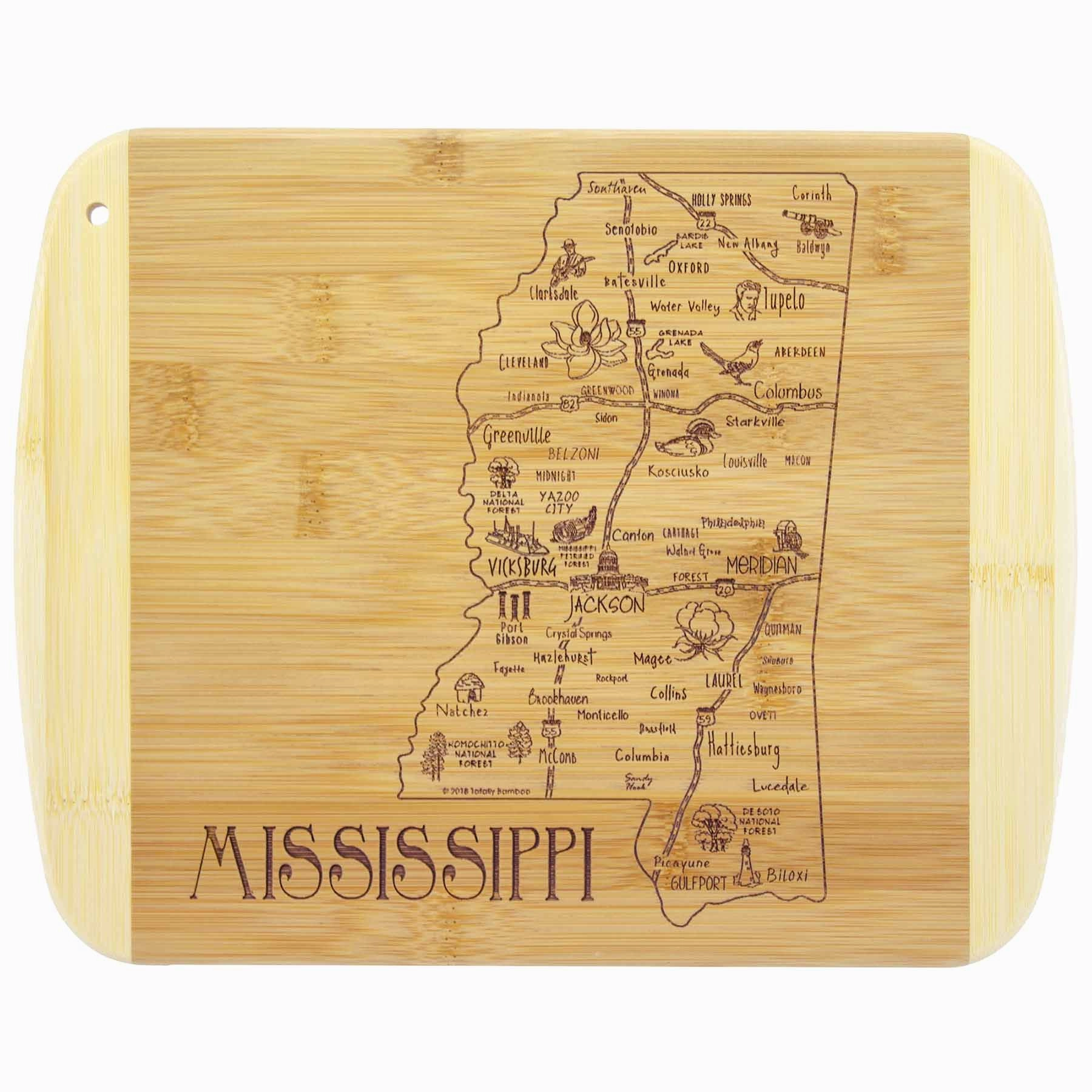 A Slice of Life Mississippi Cutting Board, 11" x 8-3/4" cutting board,chopping board,kitchen tools