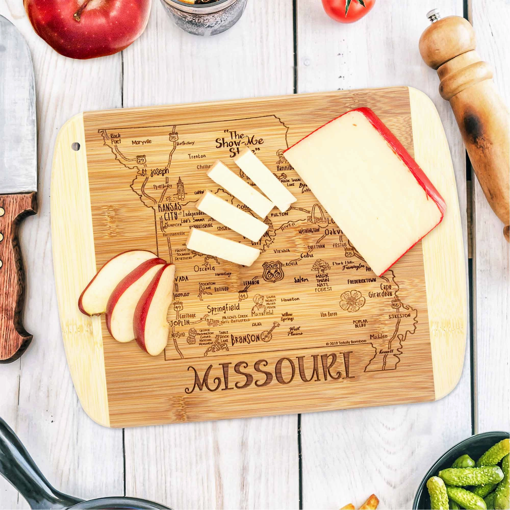 A Slice of Life Missouri Cutting Board, 11" x 8-3/4"