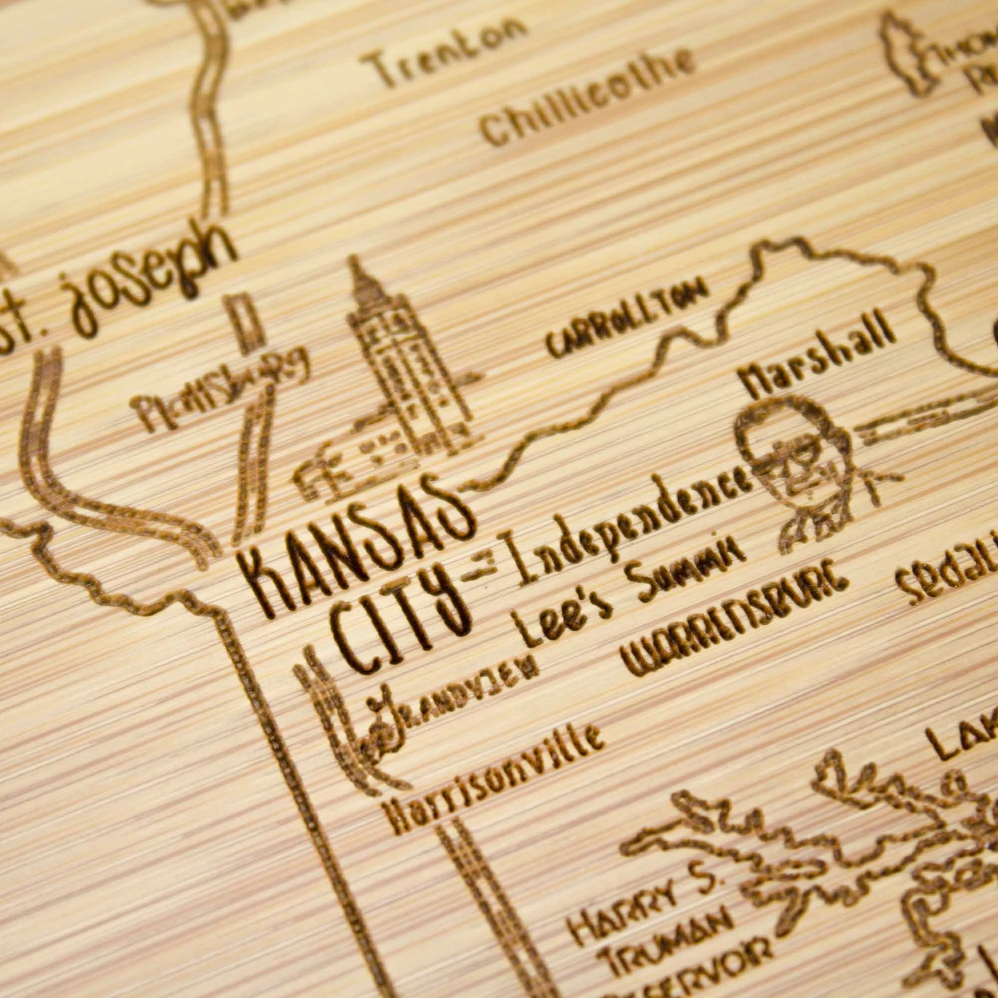 A Slice of Life Missouri Cutting Board, 11" x 8-3/4"