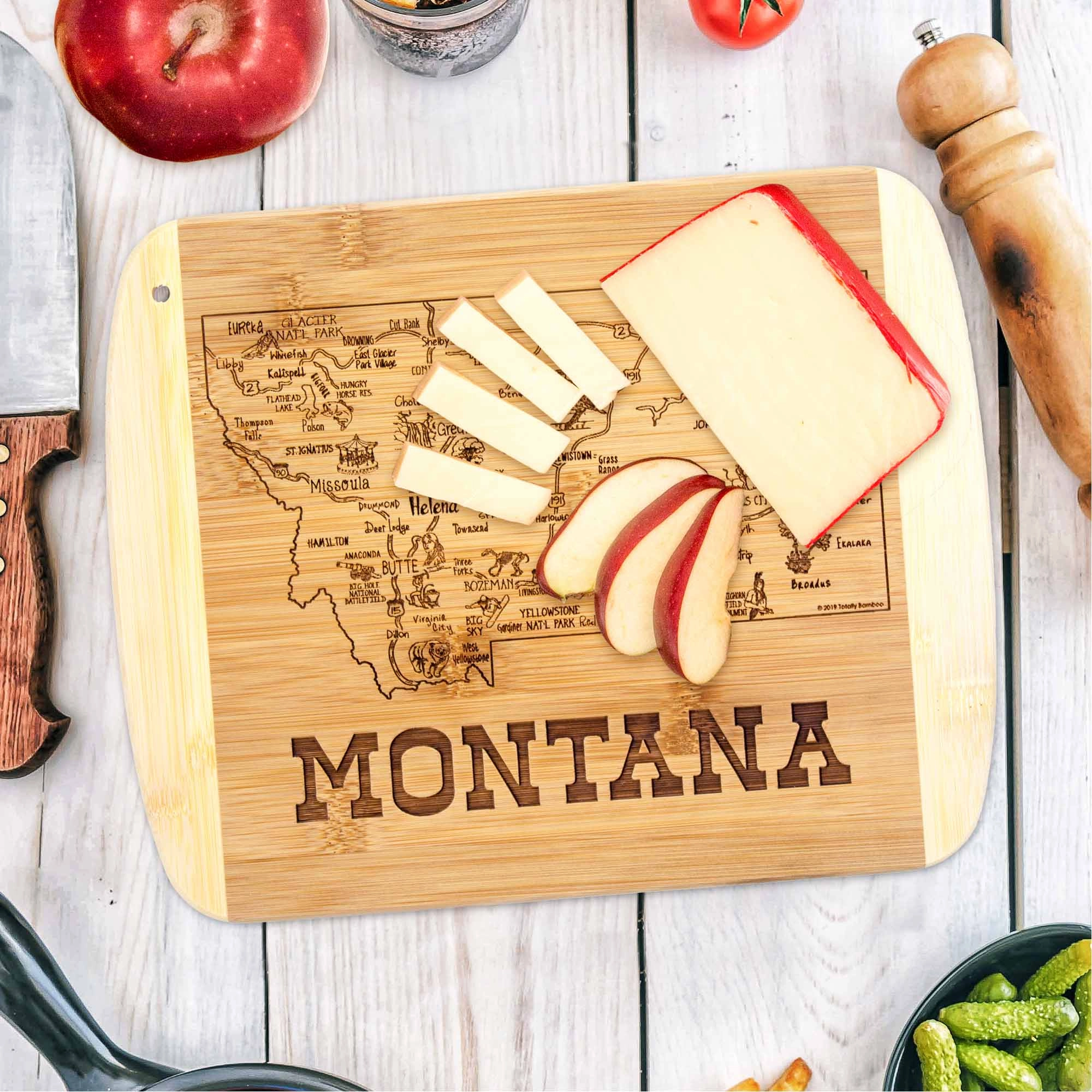 A Slice of Life Montana Cutting Board, 11" x 8-3/4"