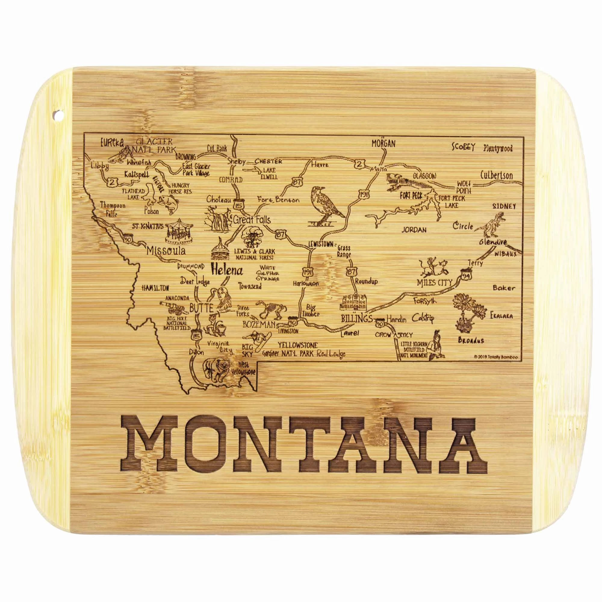 A Slice of Life Montana Cutting Board, 11" x 8-3/4" cutting board,chopping board,kitchen tools