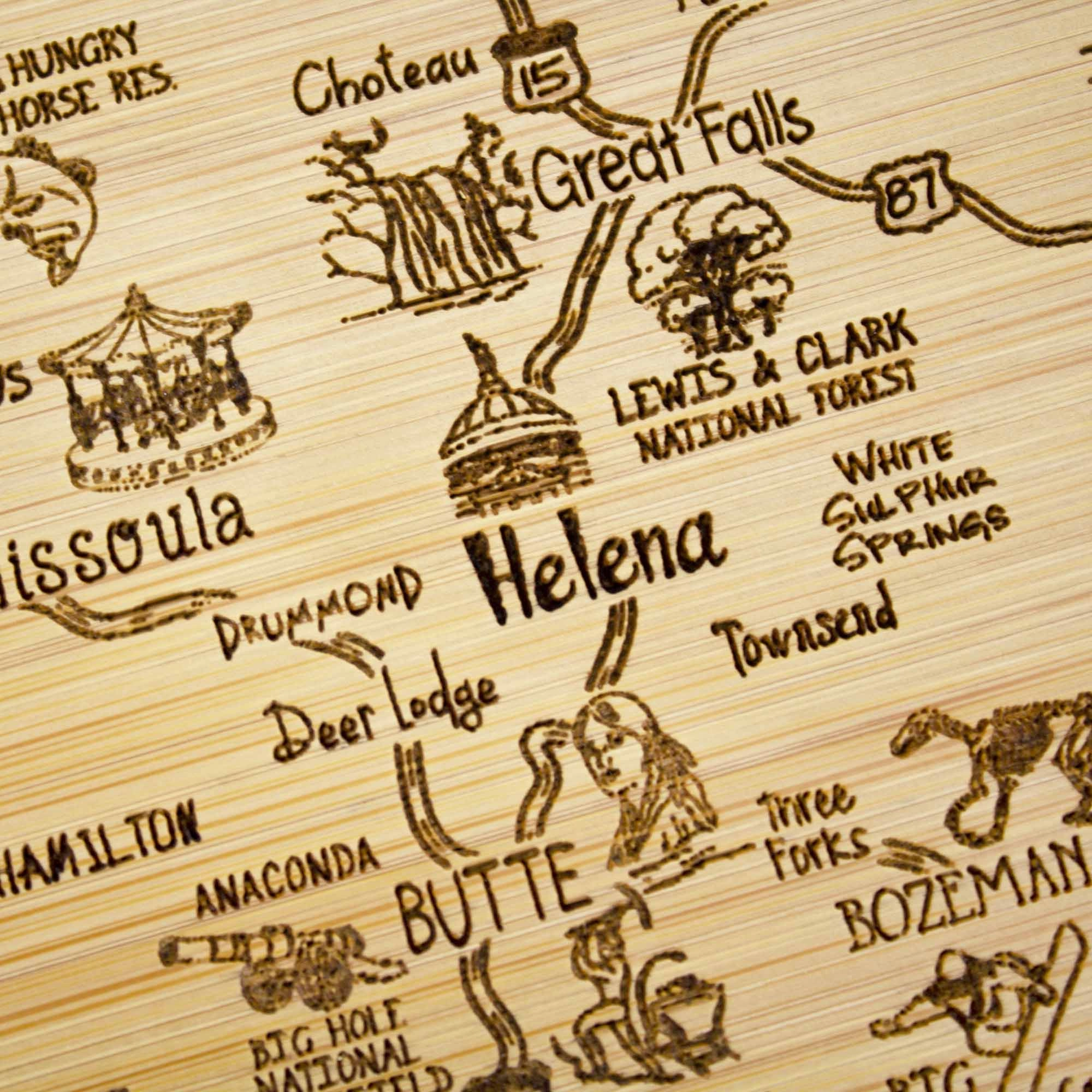 A Slice of Life Montana Cutting Board, 11" x 8-3/4"