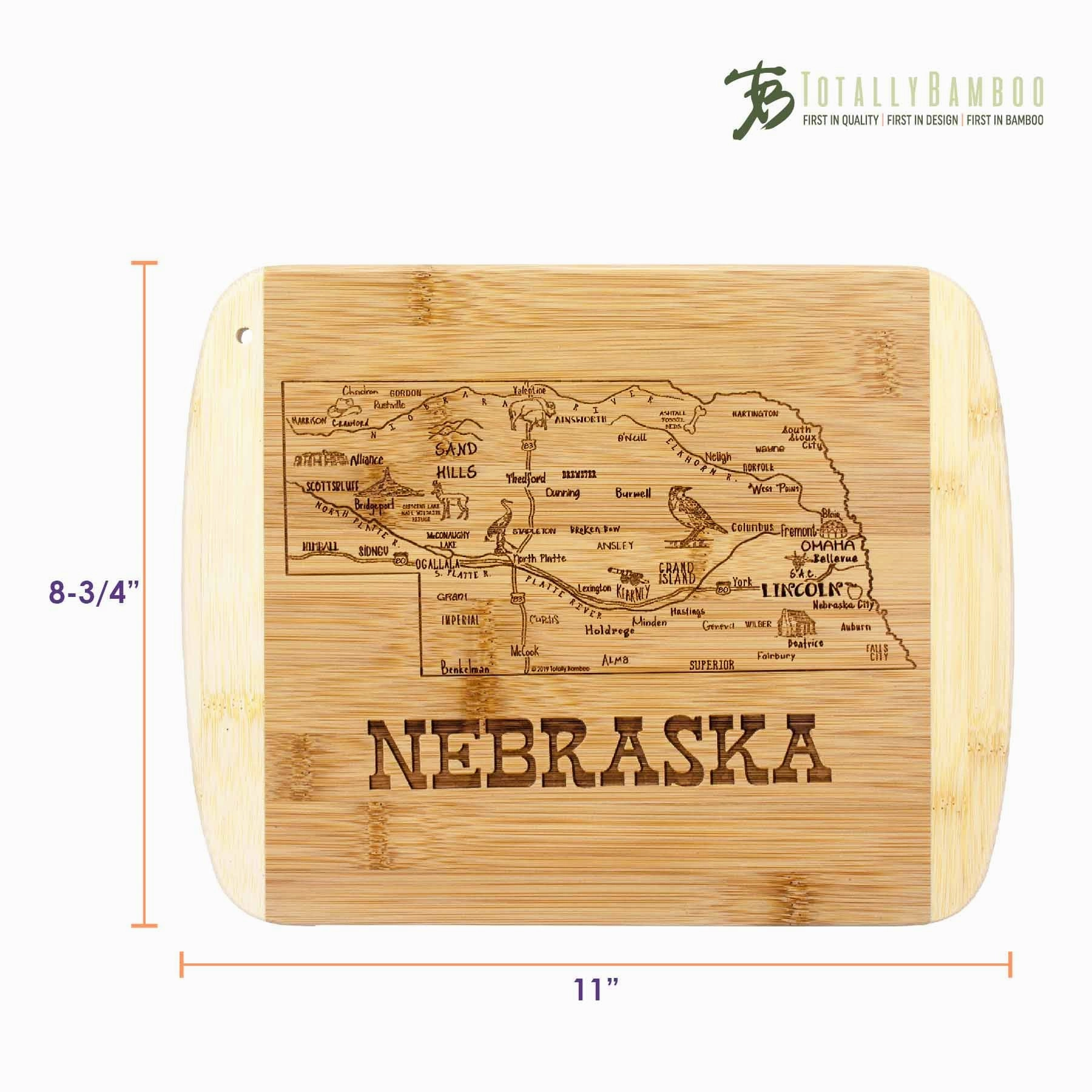 A Slice of Life Nebraska Cutting Board, 11" x 8-3/4"