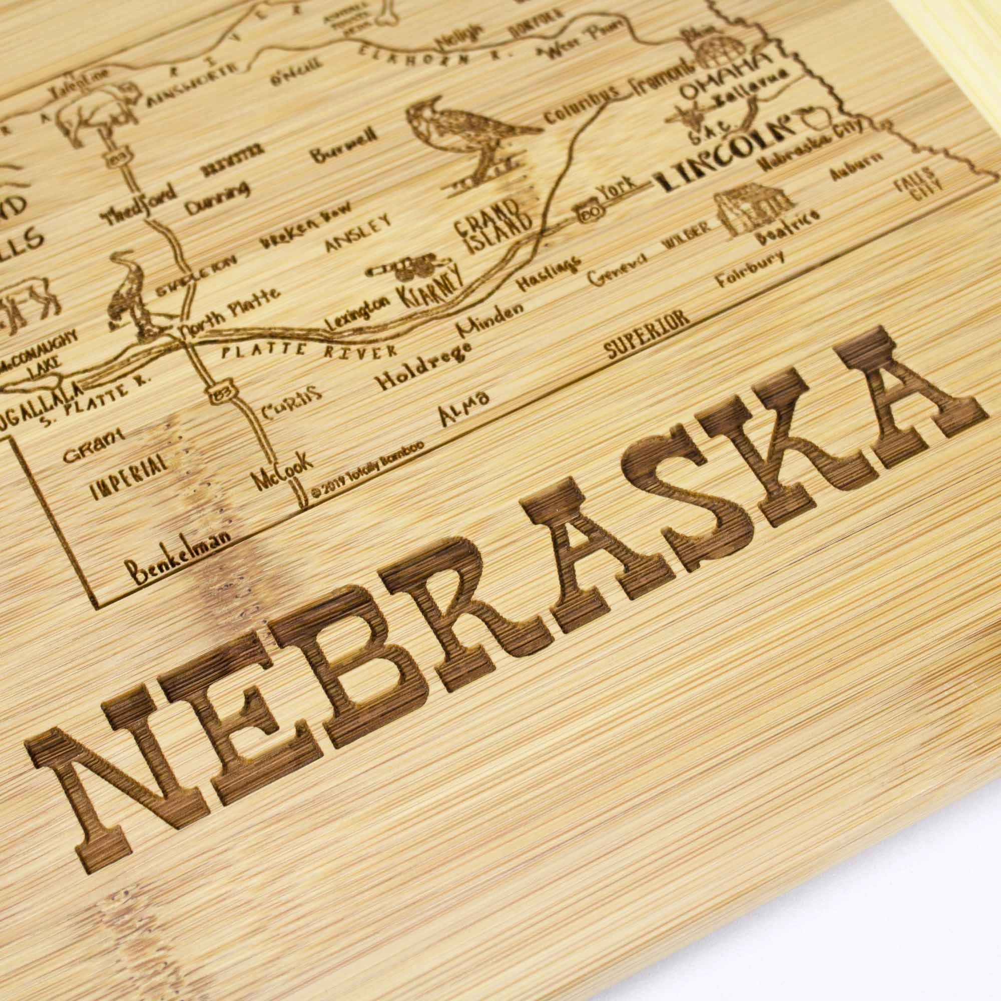 A Slice of Life Nebraska Cutting Board, 11" x 8-3/4"