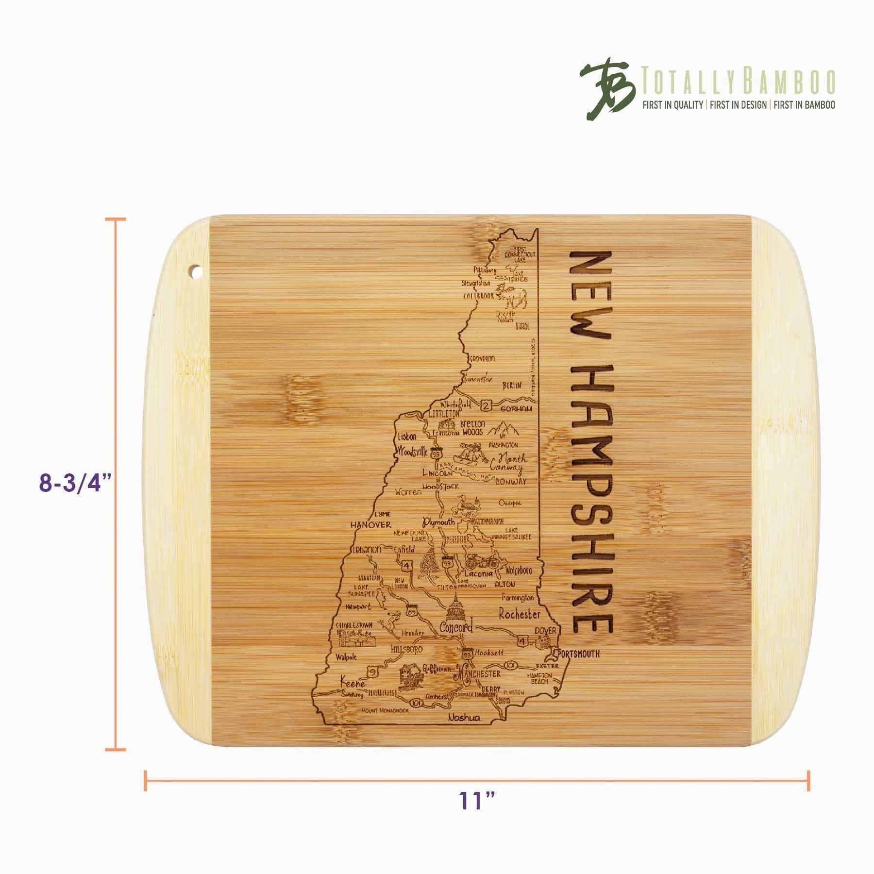 A Slice of Life New Hampshire Cutting Board, 11" x 8-3/4"