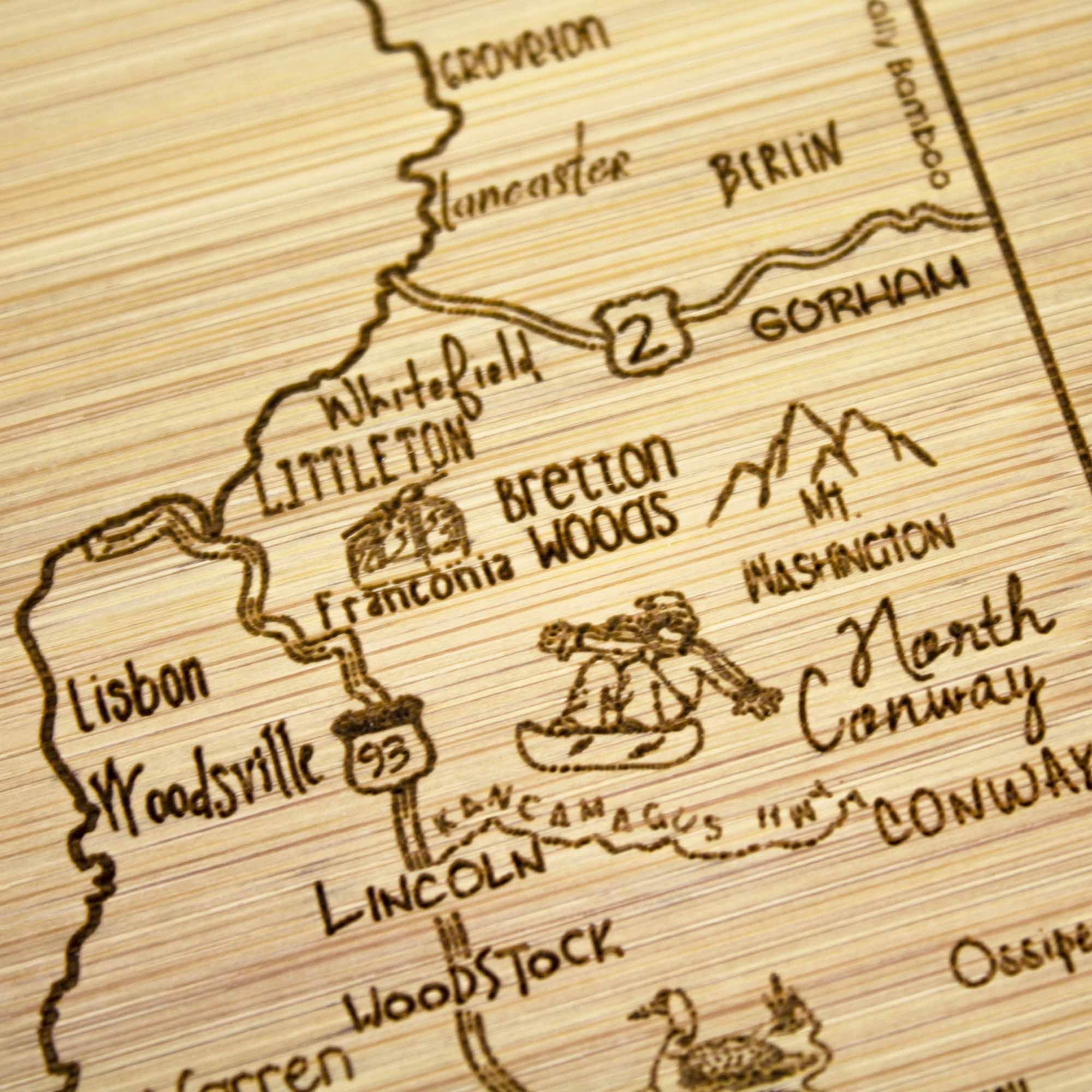 A Slice of Life New Hampshire Cutting Board, 11" x 8-3/4"