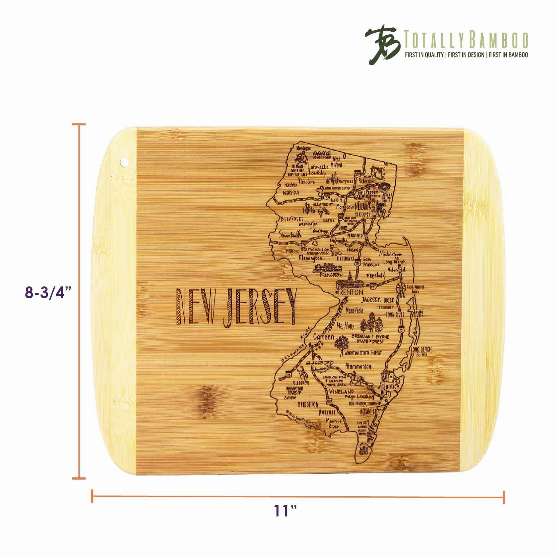 A Slice of Life New Jersey Cutting Board, 11" x 8-3/4"
