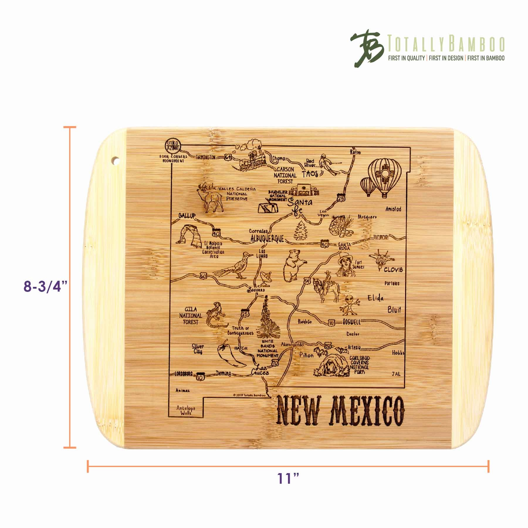 A Slice of Life New Mexico Cutting Board, 11" x 8-3/4"