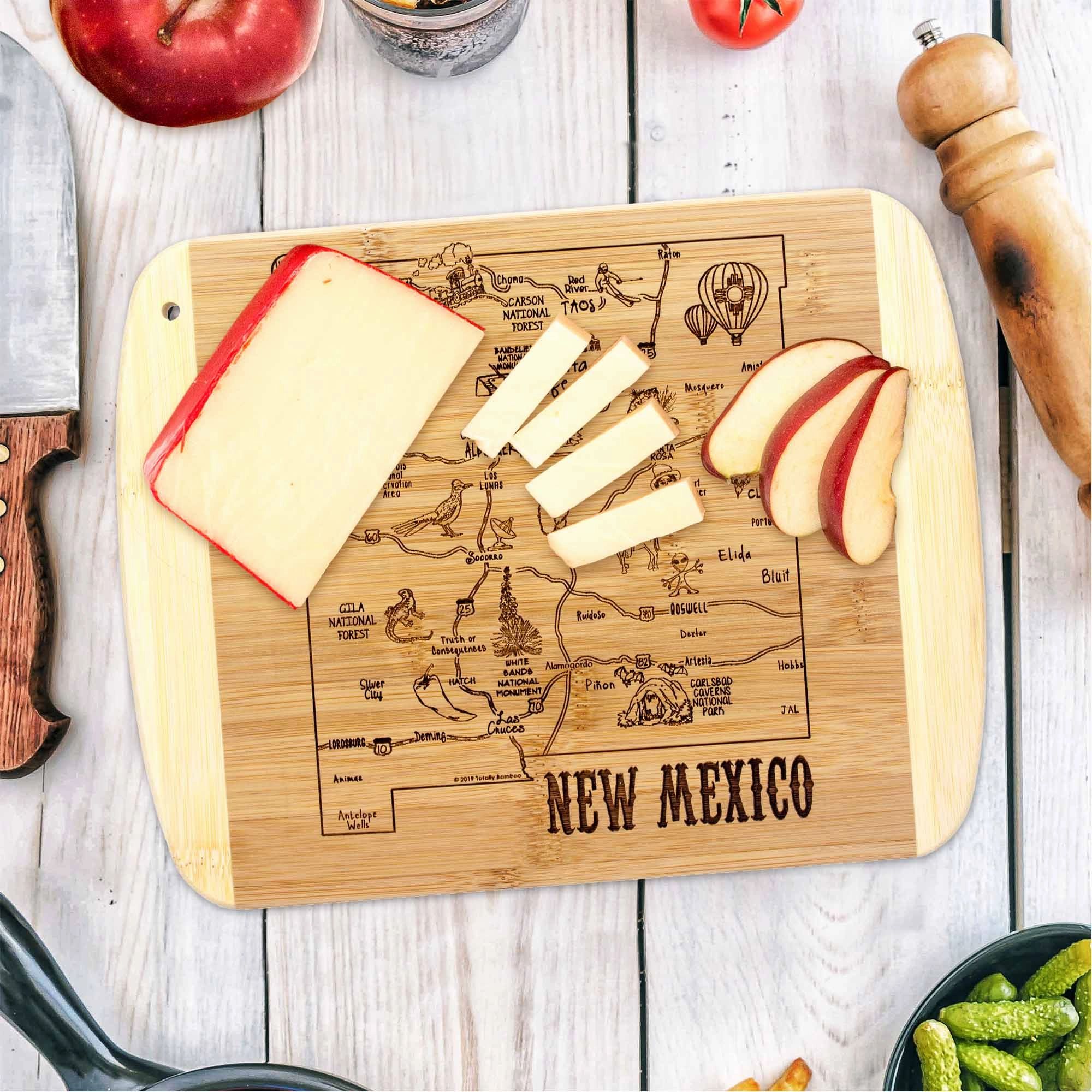 A Slice of Life New Mexico Cutting Board, 11" x 8-3/4"
