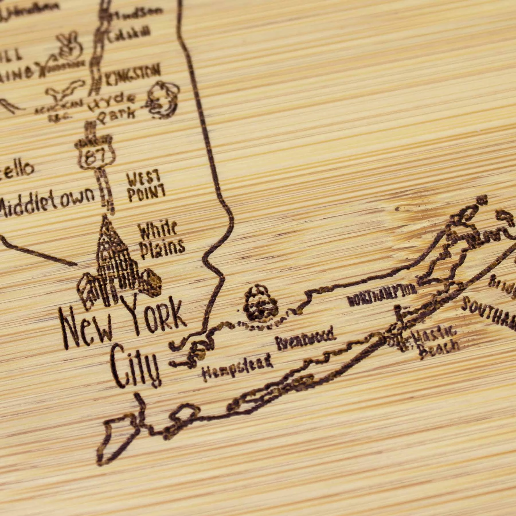 A Slice of Life New York Cutting Board, 11" x 8-3/4"