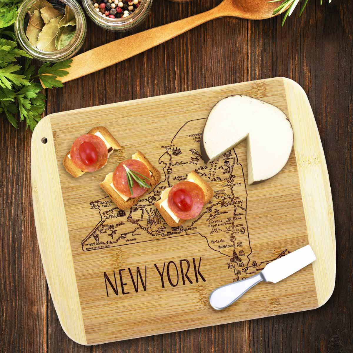 A Slice of Life New York Cutting Board, 11" x 8-3/4"