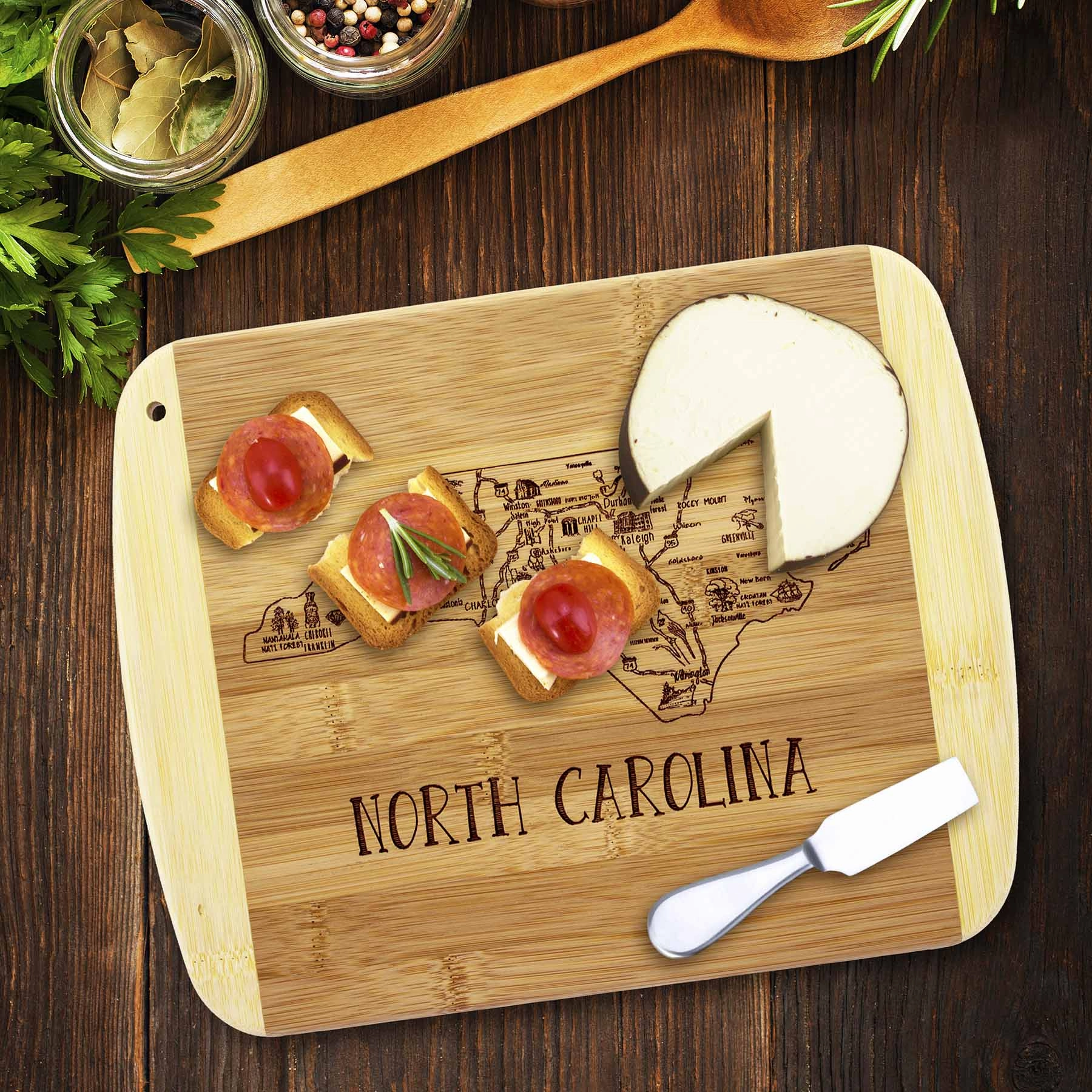 A Slice of Life North Carolina Cutting Board, 11" x 8-3/4"
