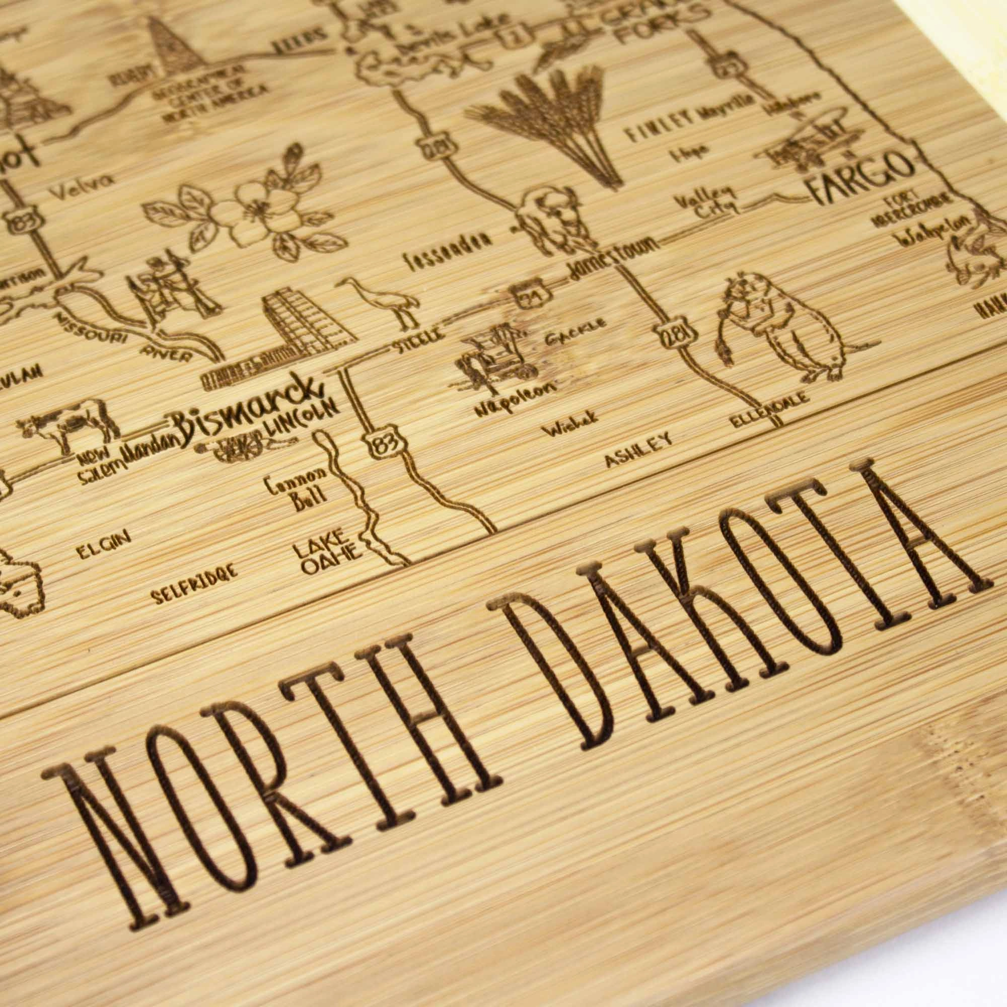 A Slice of Life North Dakota Cutting Board, 11" x 8-3/4"